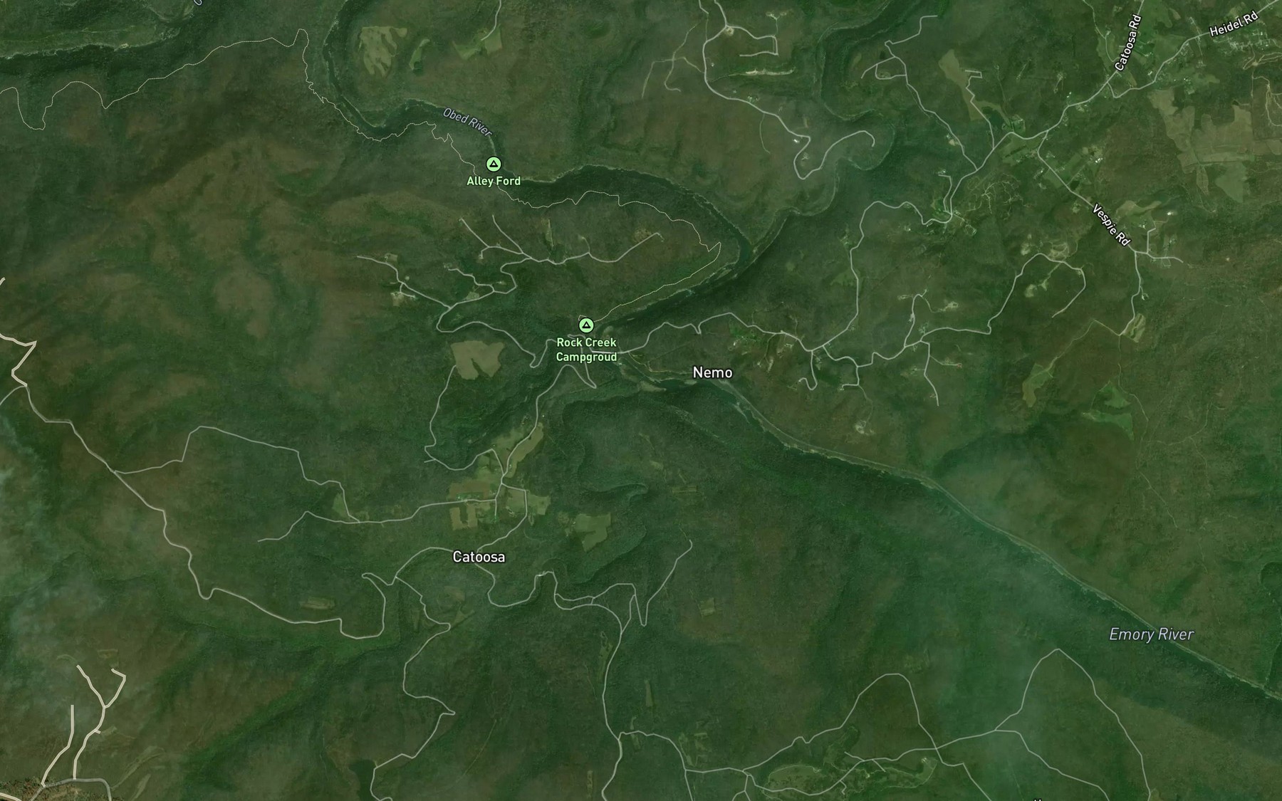 Satellite map of the White Horse Branch