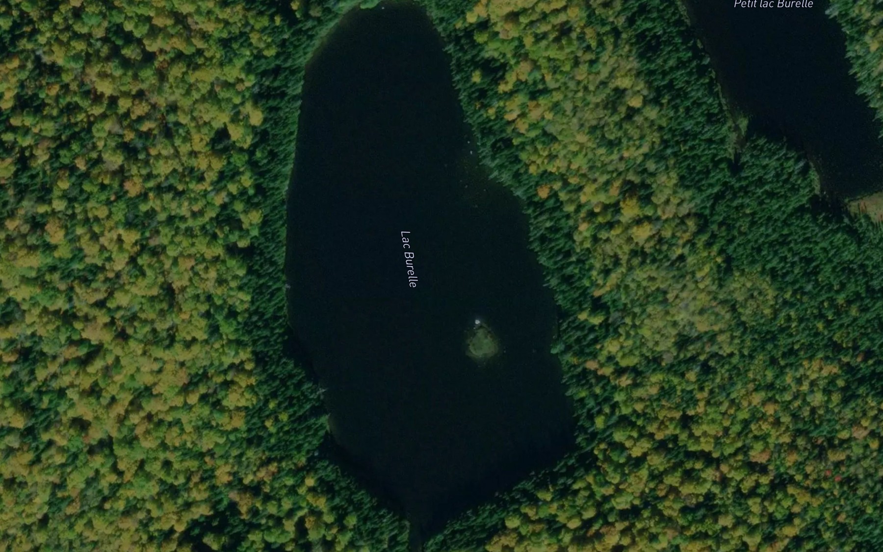 Satellite map of the Lac Burelle