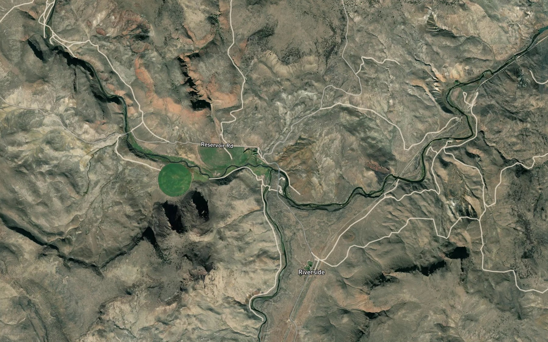 Satellite map of the South Fork Malheur River