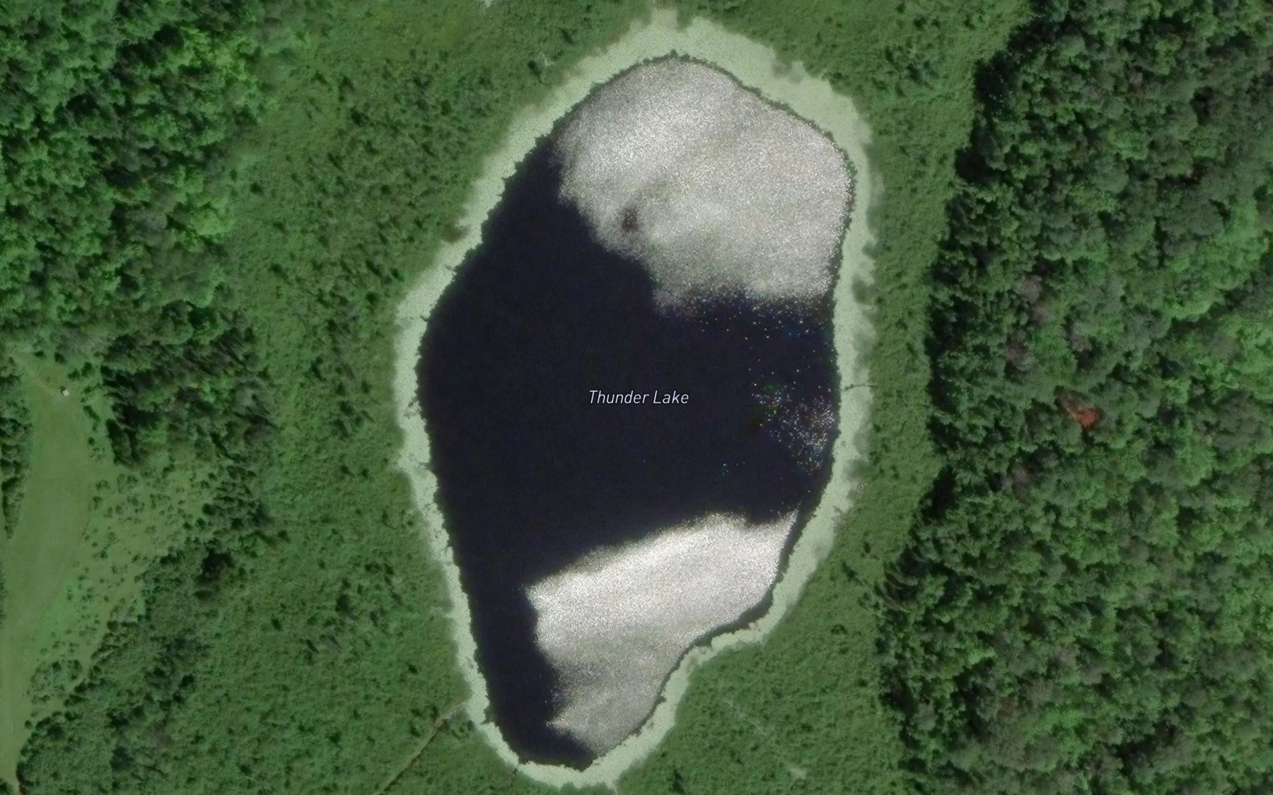 Satellite map of the Thunder Lake