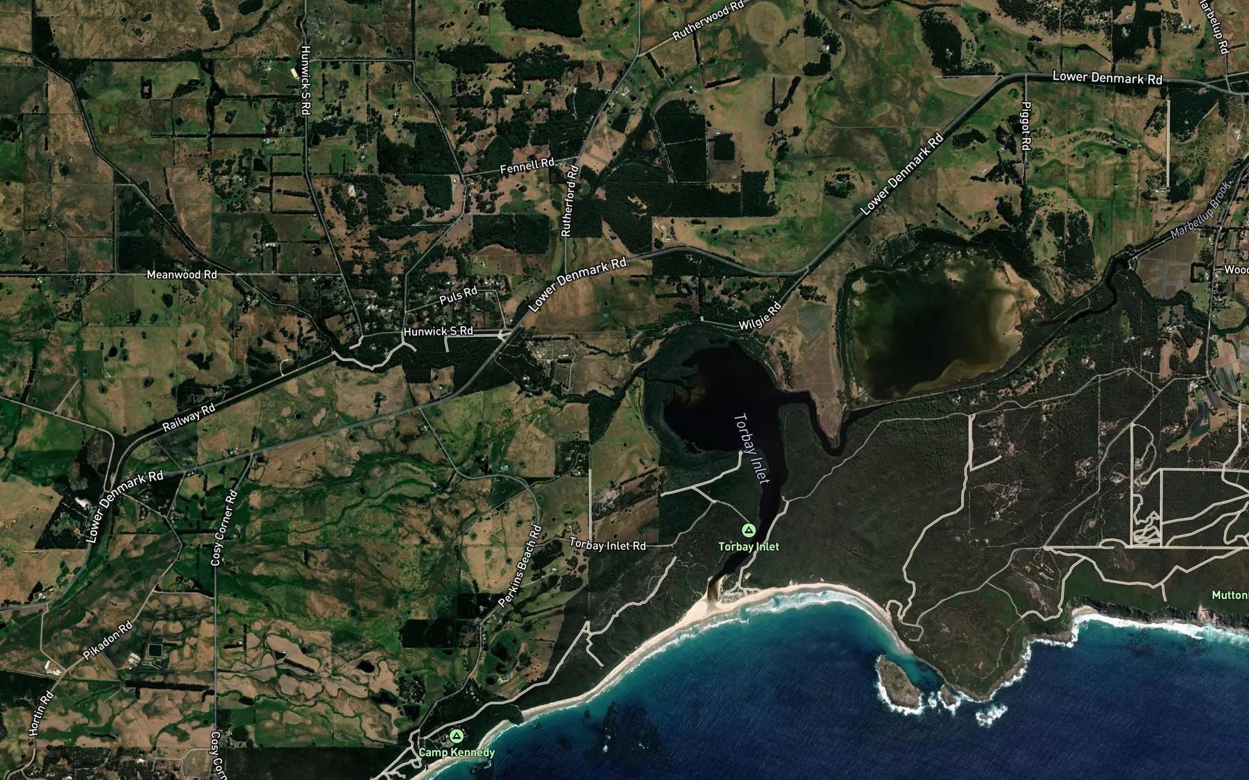 Satellite map of the Unndiup Creek