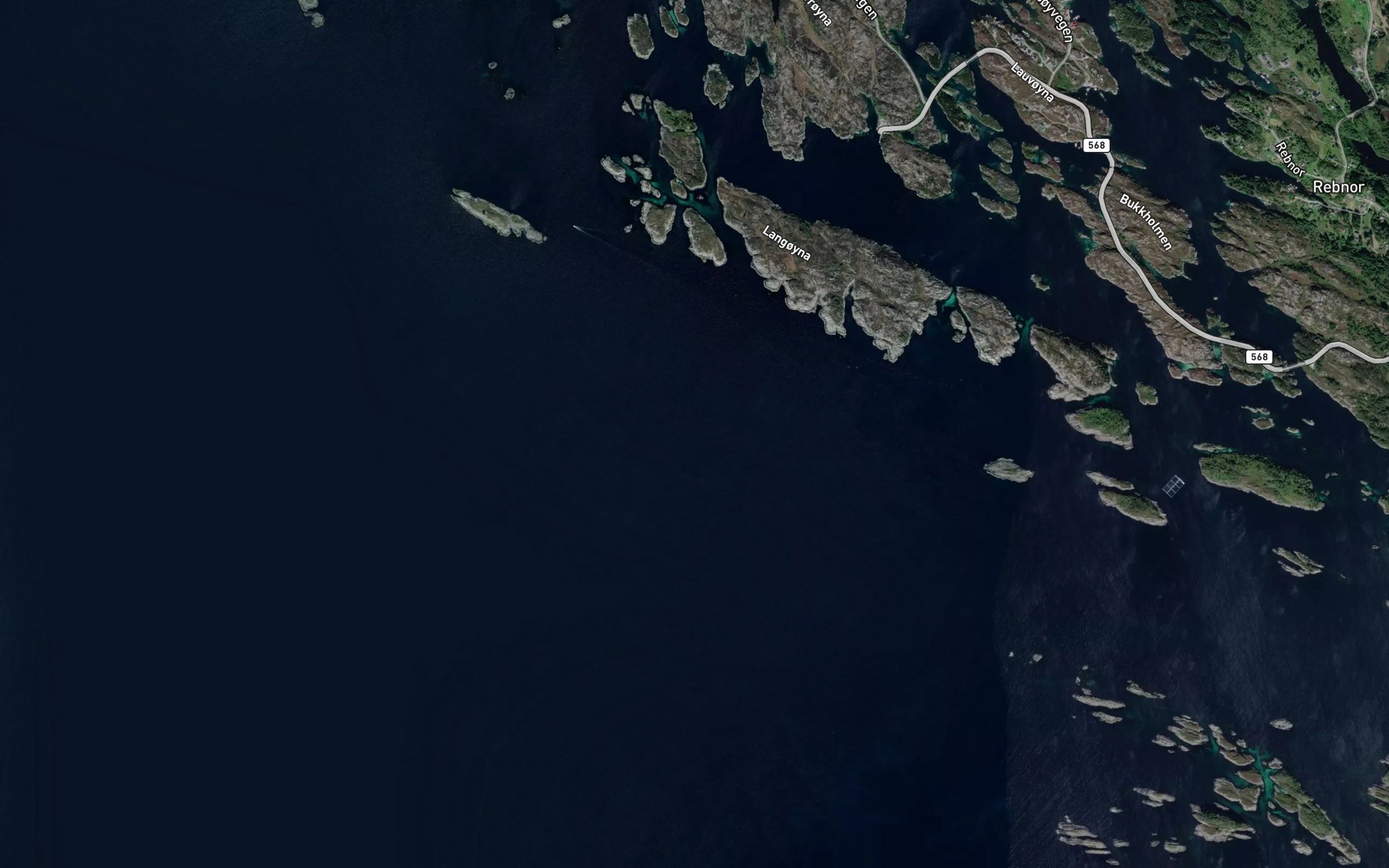 Satellite map of the Langoyfluene