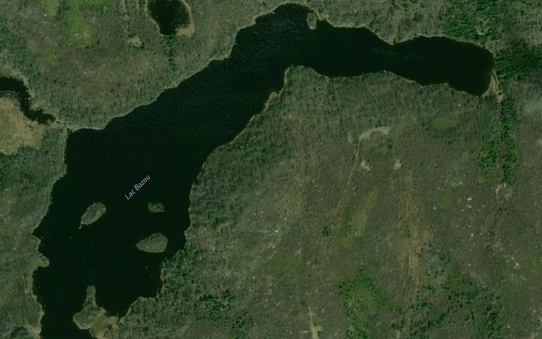 Satellite map of the Lac Bazou