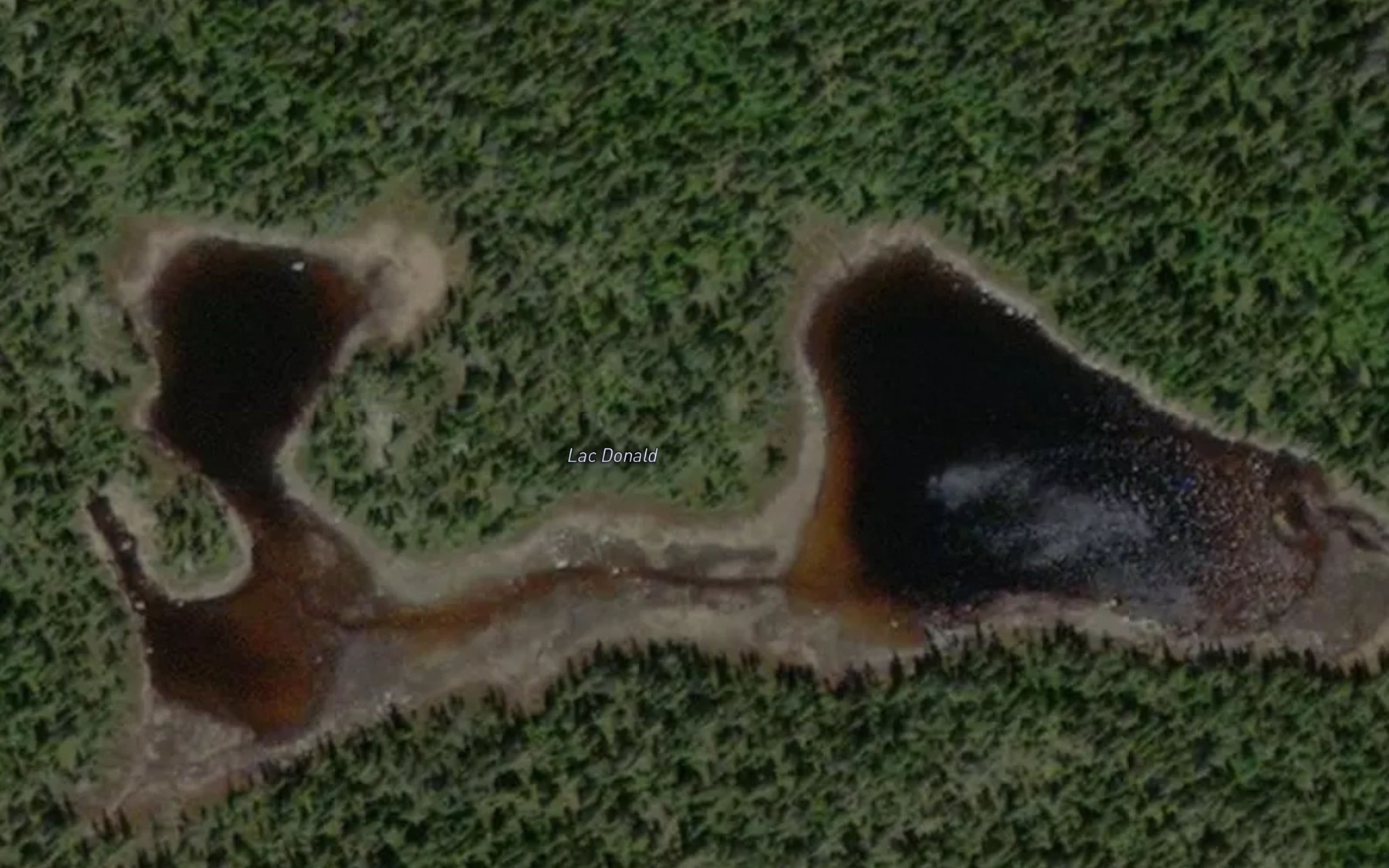 Satellite map of the Lac Donald