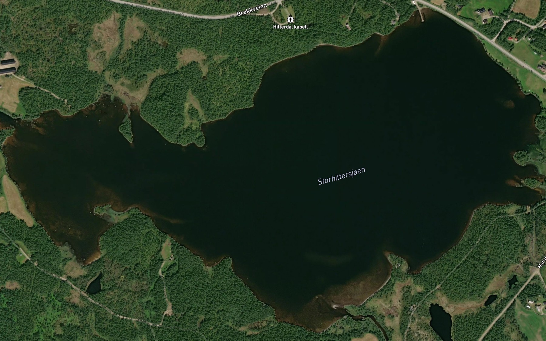 Satellite map of the Storhittersjoen