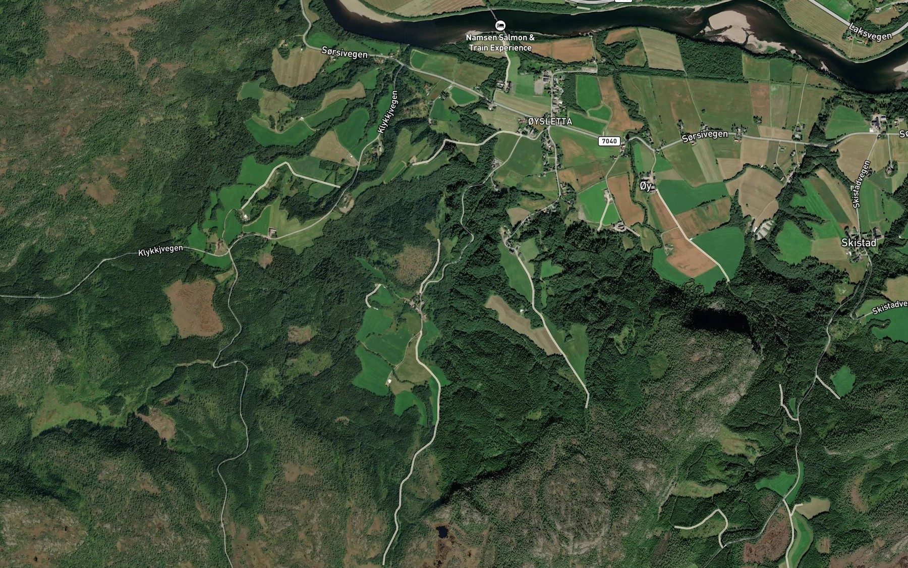 Satellite map of the Heglesbekken