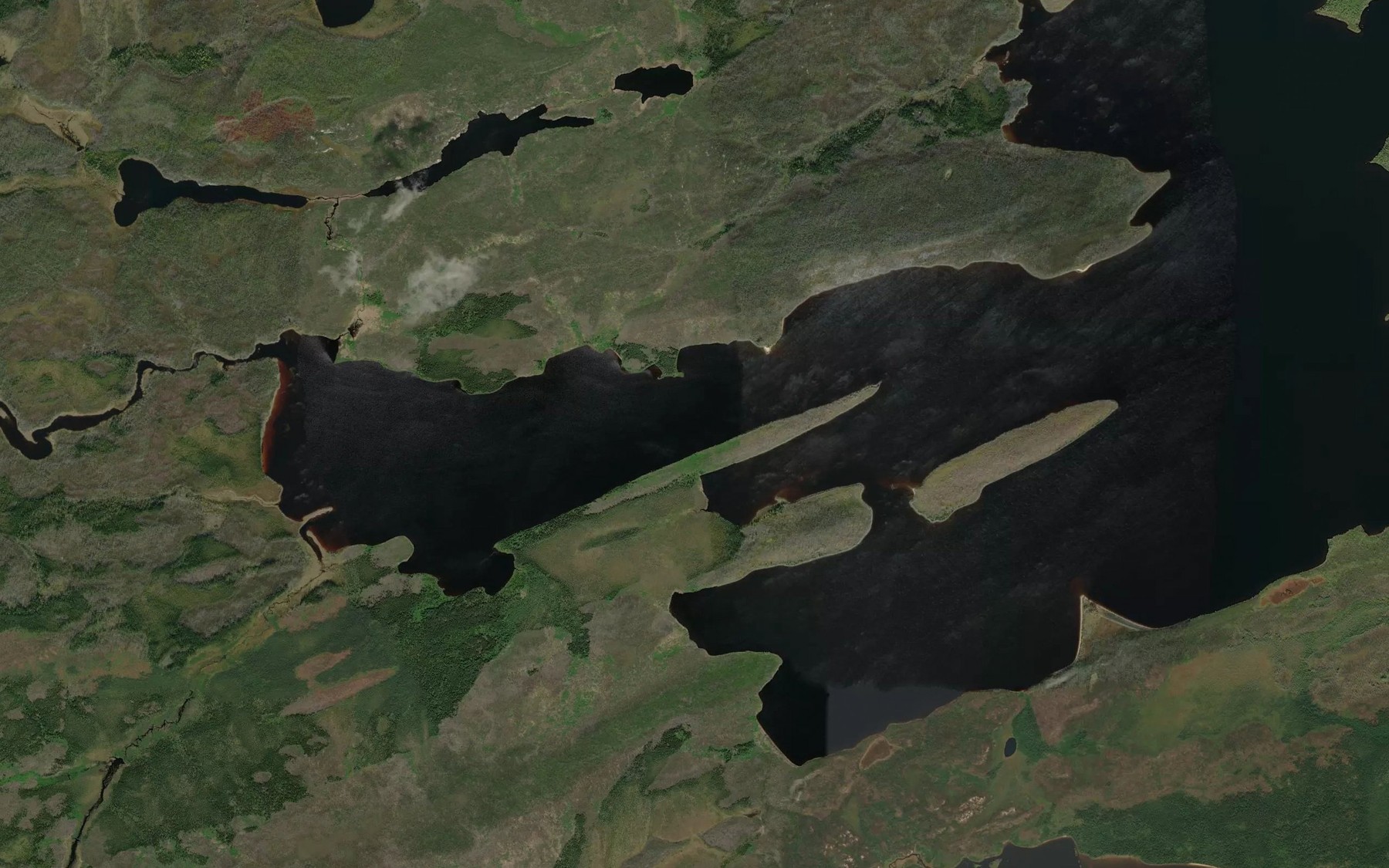 Satellite map of the Kapikik River