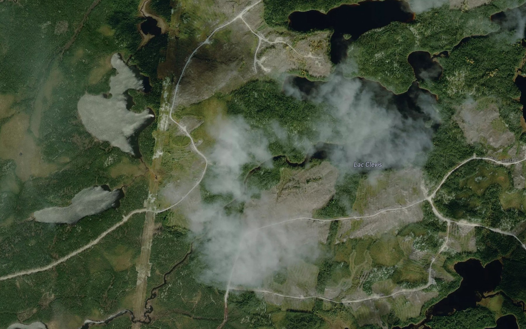 Satellite map of the Lac Clevis