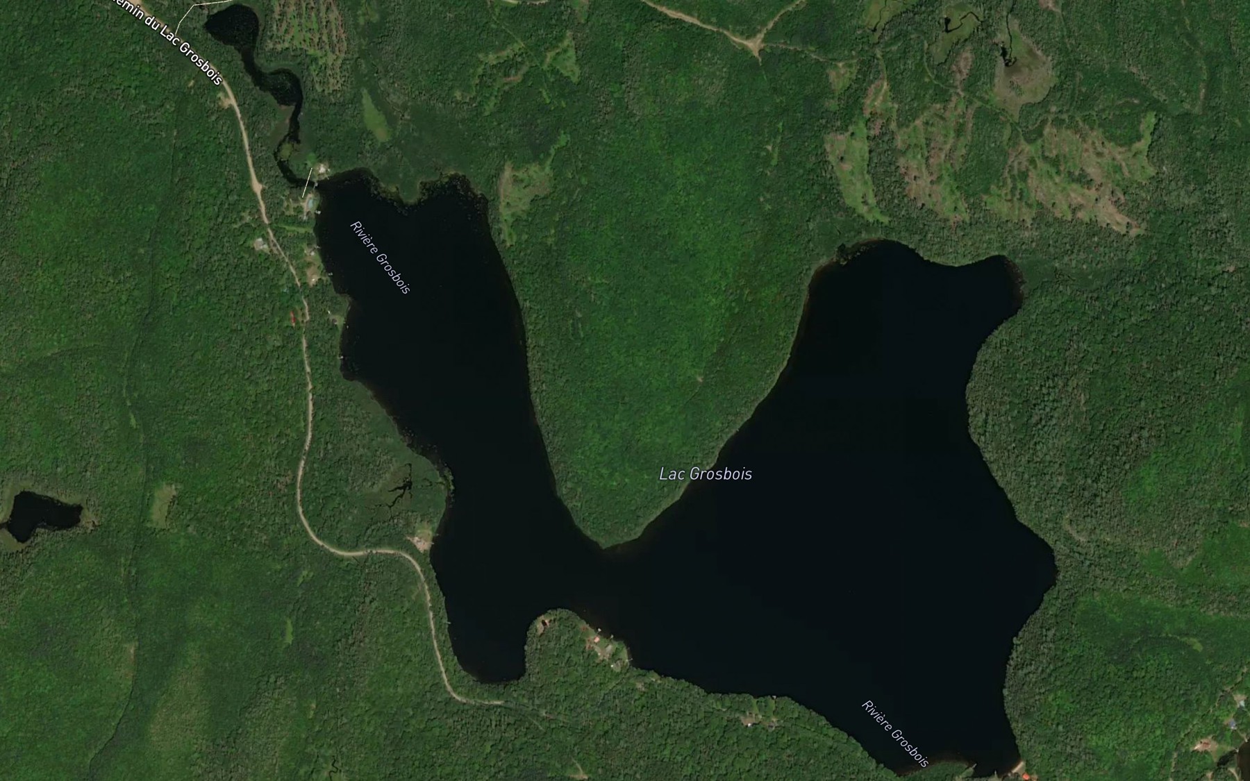 Satellite map of the Lac Grosbois