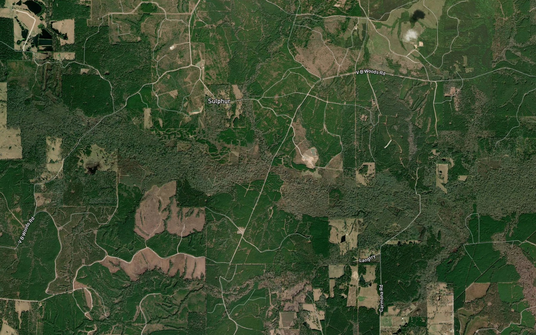 Satellite map of the Sulphur Creek