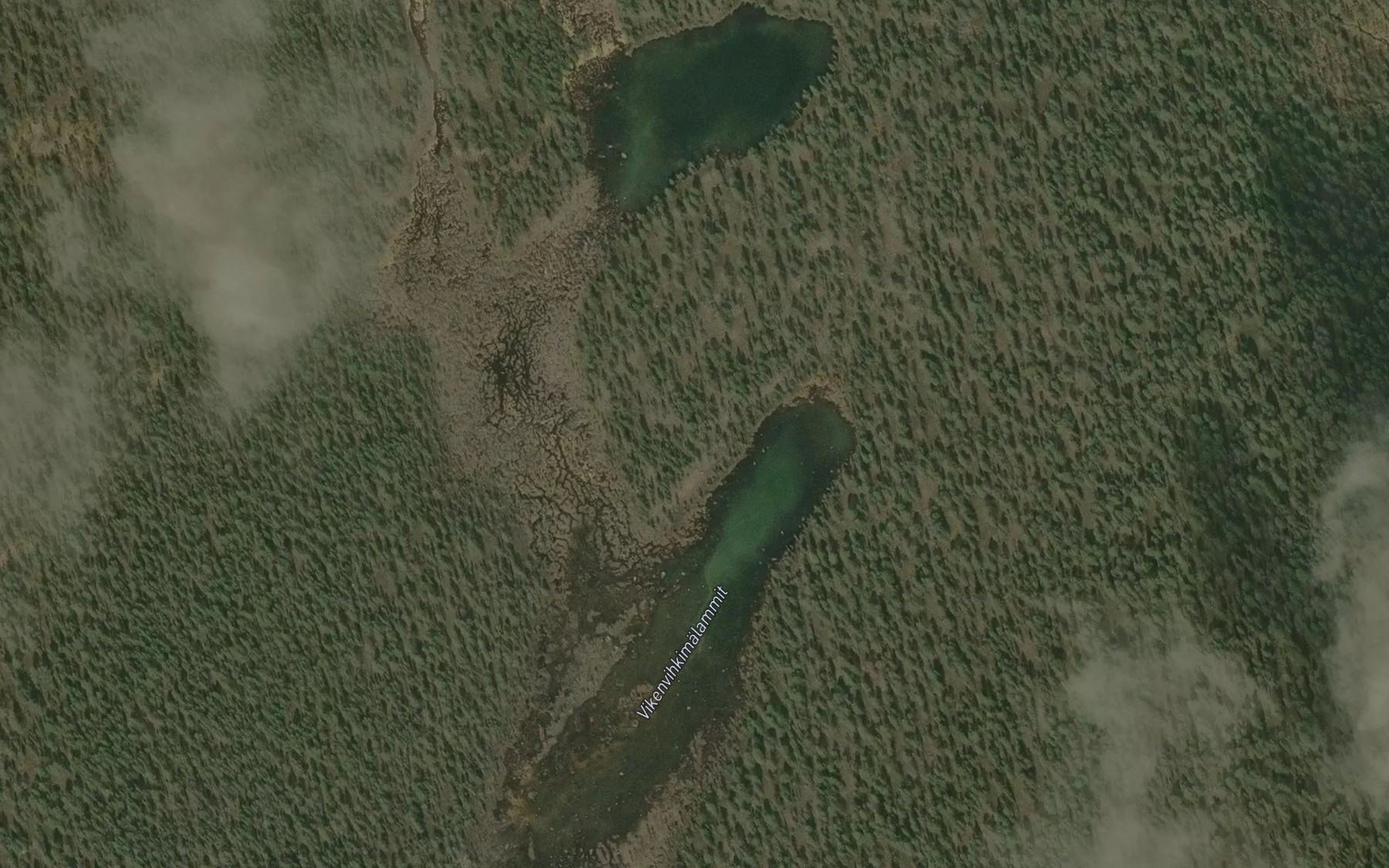 Satellite map of the Vikenvihkimalammit