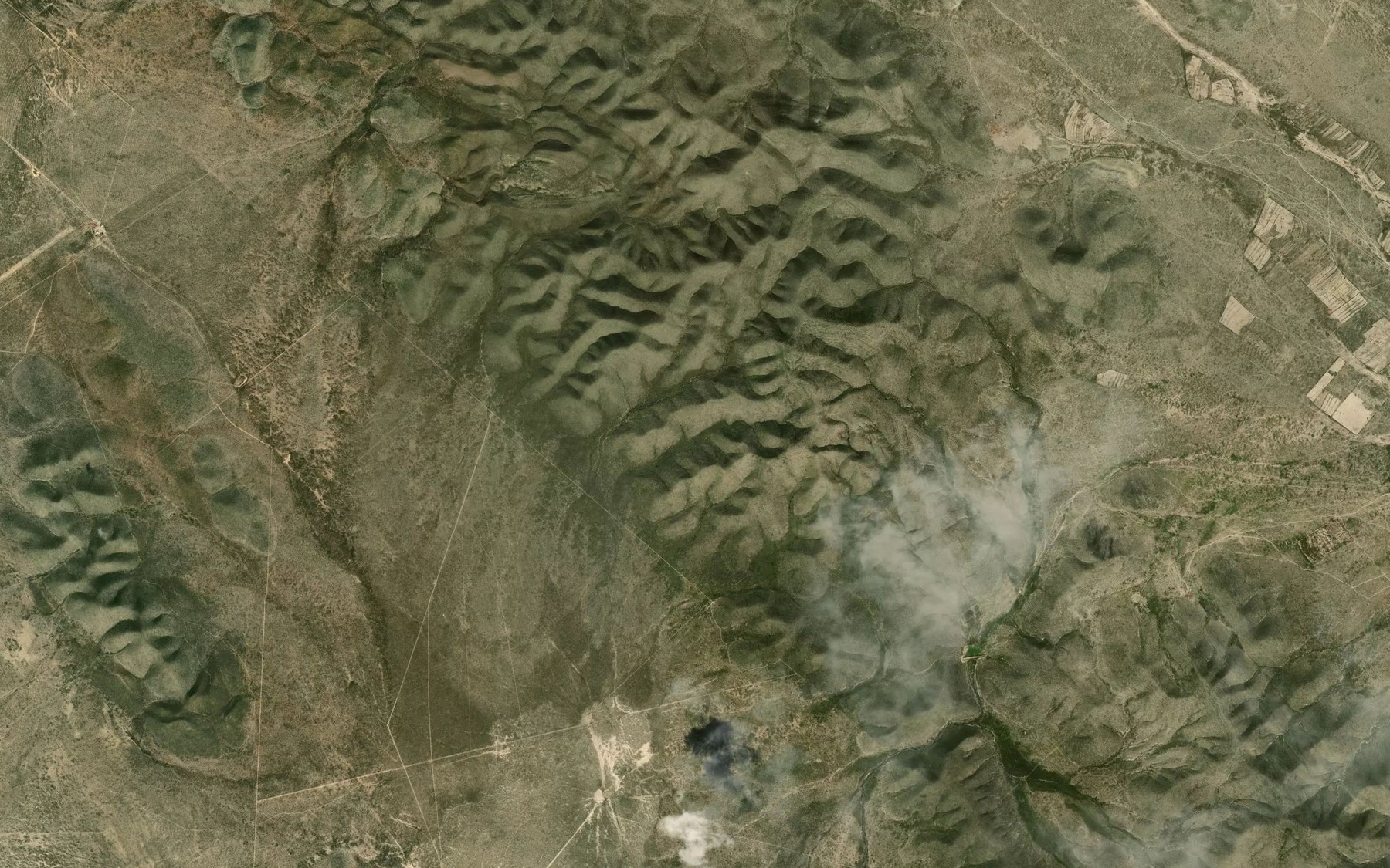 Satellite map of the Canada Los Caballos