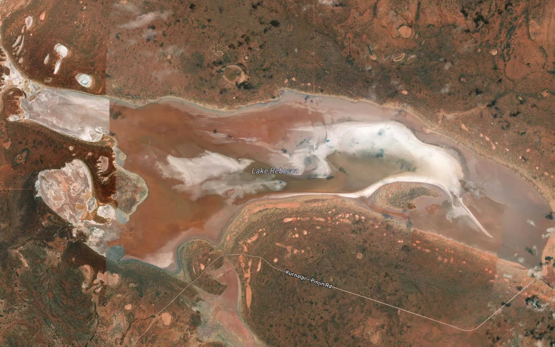 Satellite map of the Lake Rebecca