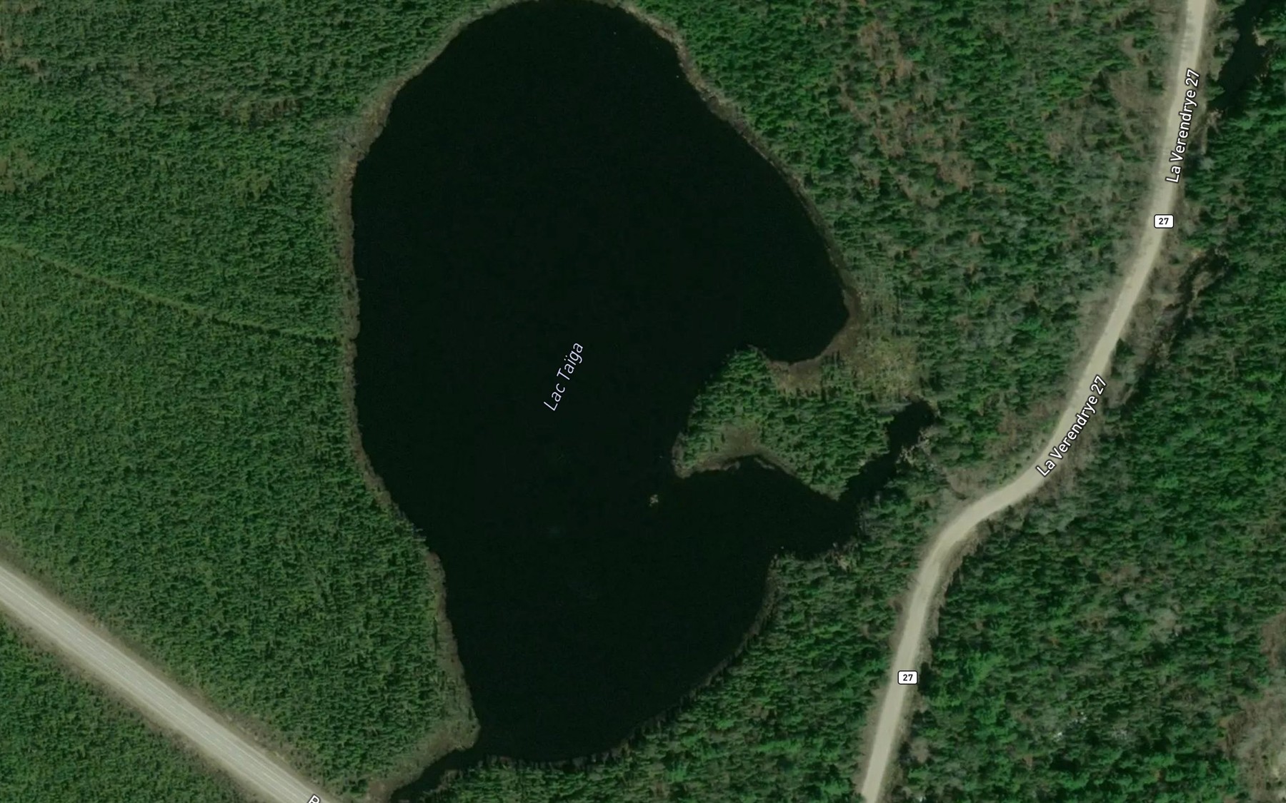 Satellite map of the Lac Taiga