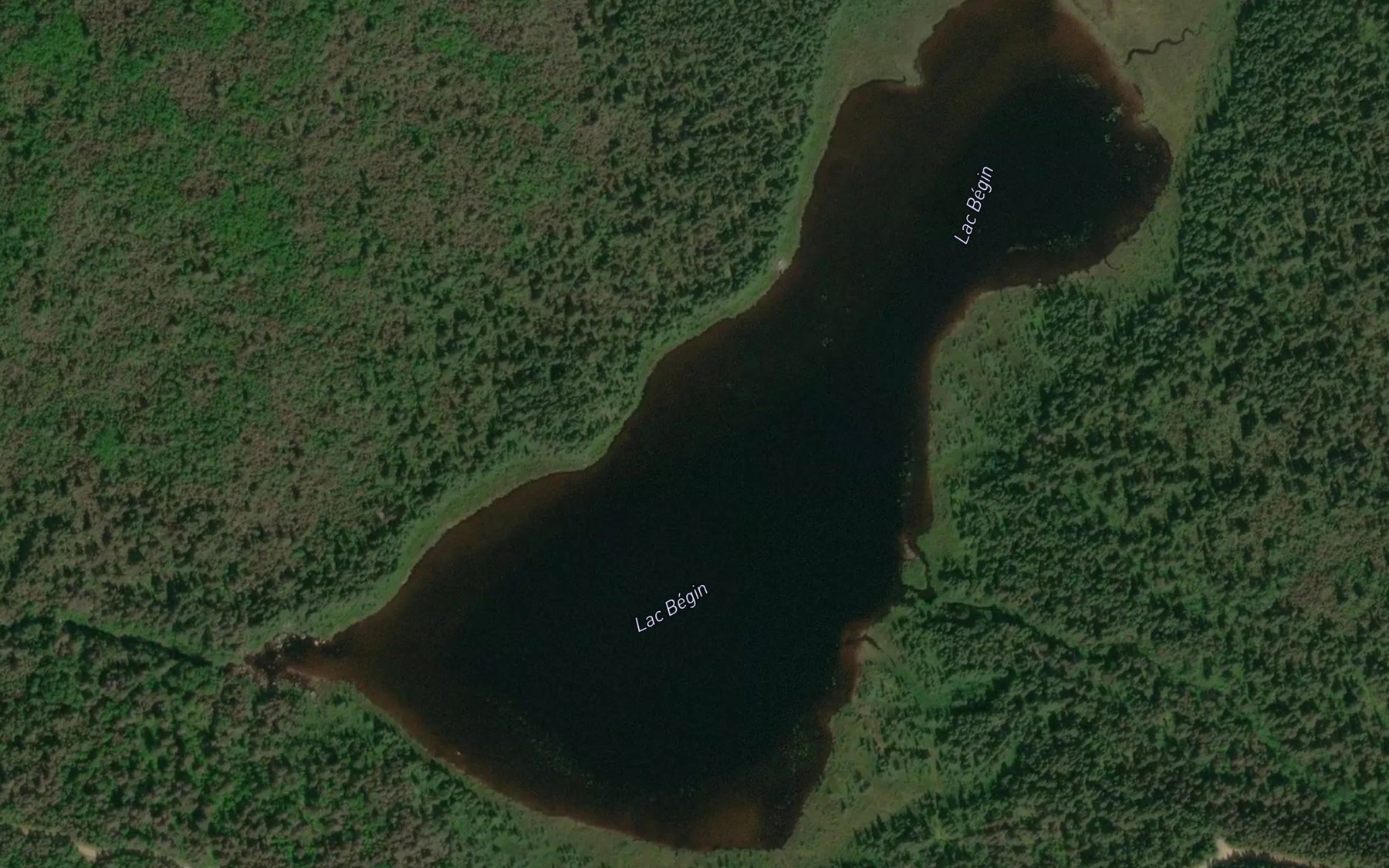 Satellite map of the Lac Begin