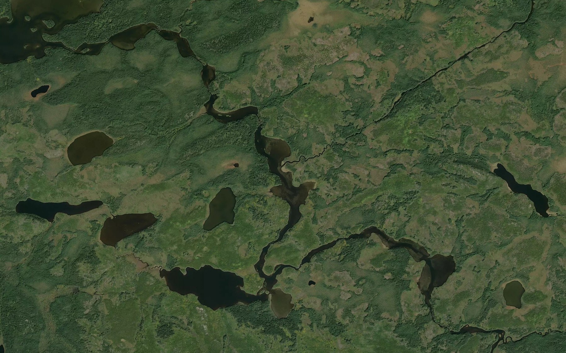 Satellite map of the Foxhead Lake