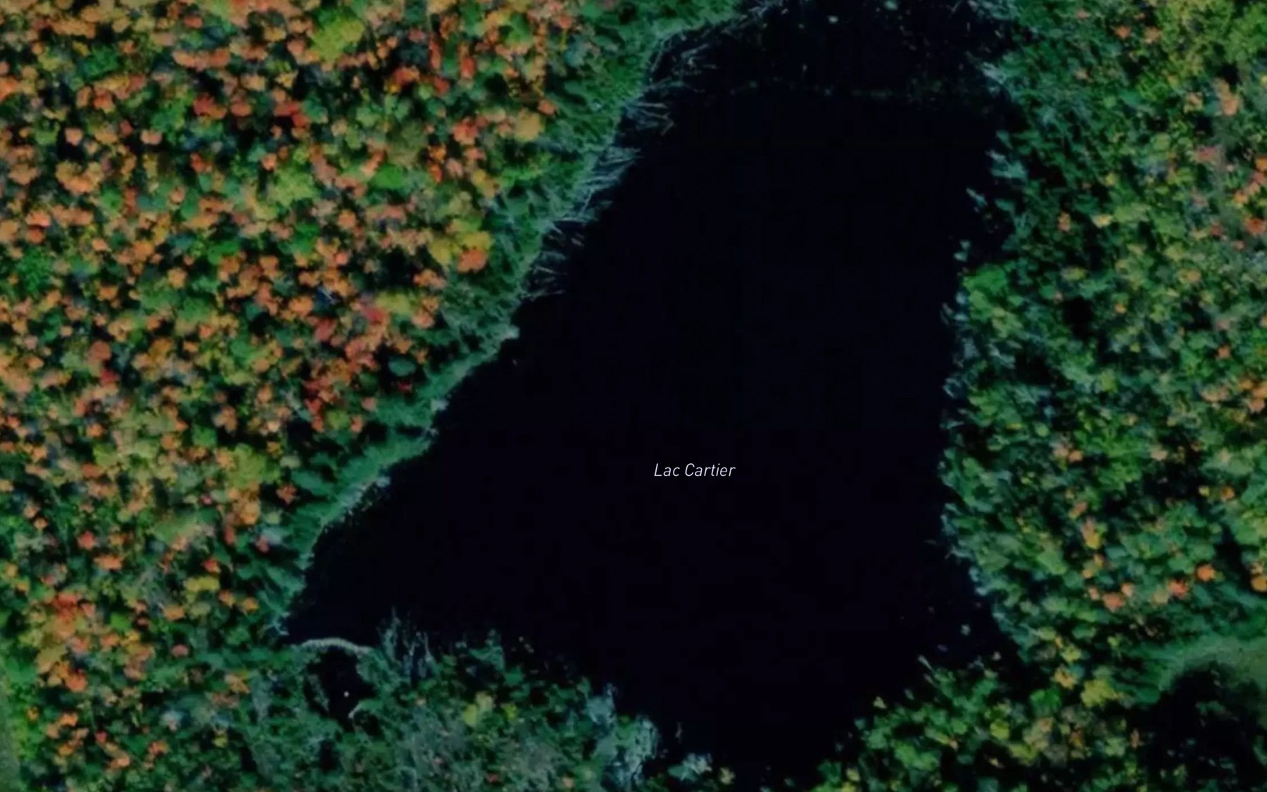 Satellite map of the Lac Cartier