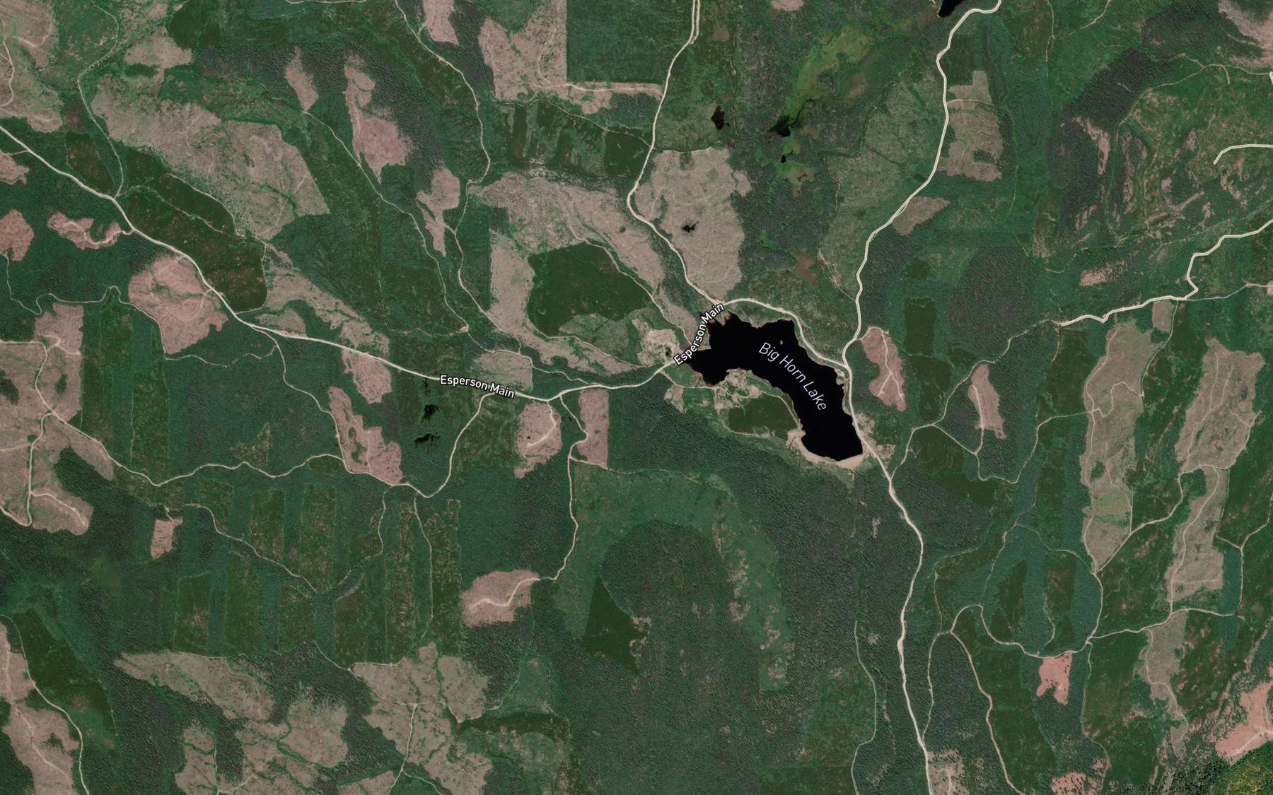 Satellite map of the Esperon Creek