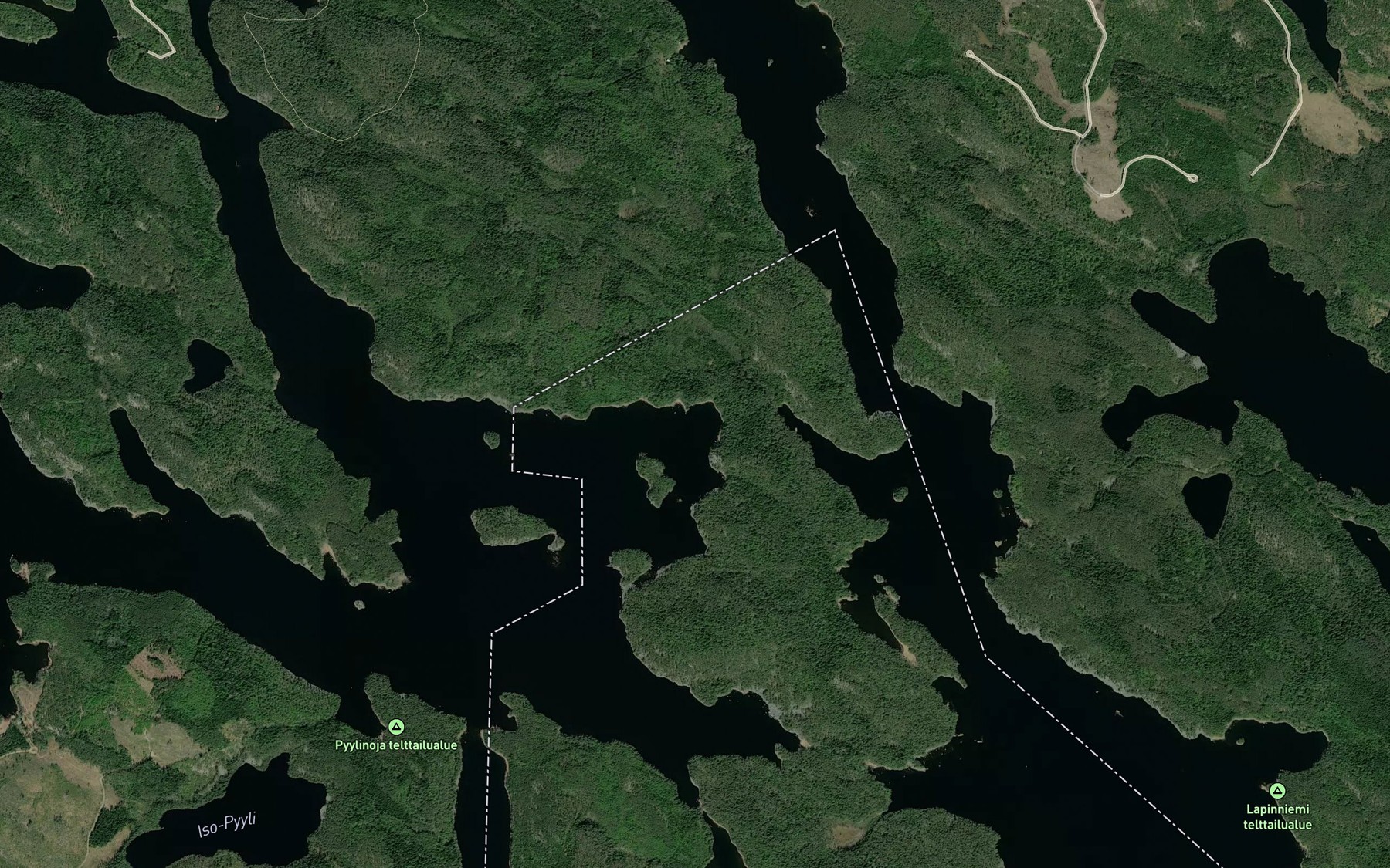 Satellite map of the Vetokannanlahti