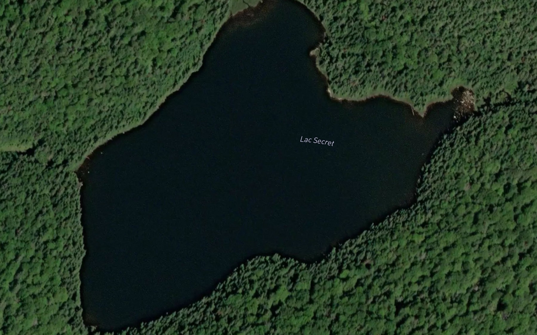 Satellite map of the Lac Secret