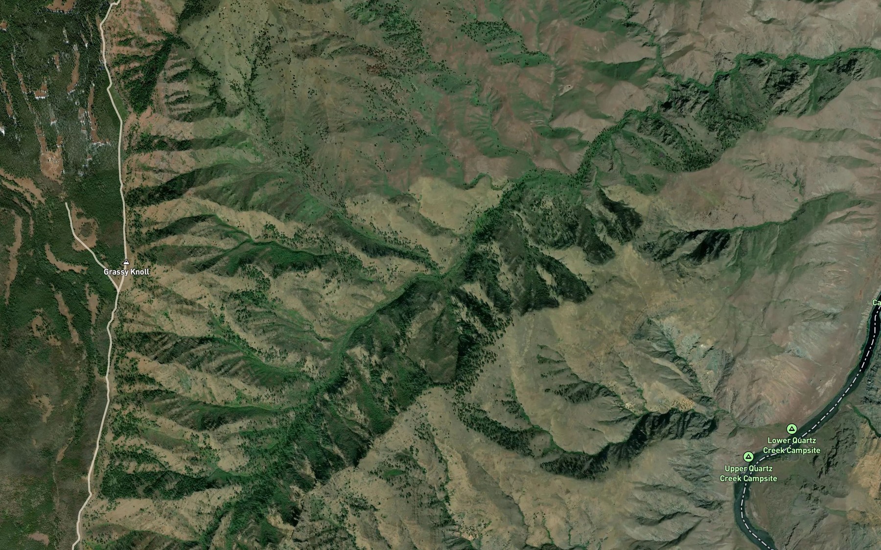 Satellite map of the North Temperance Creek