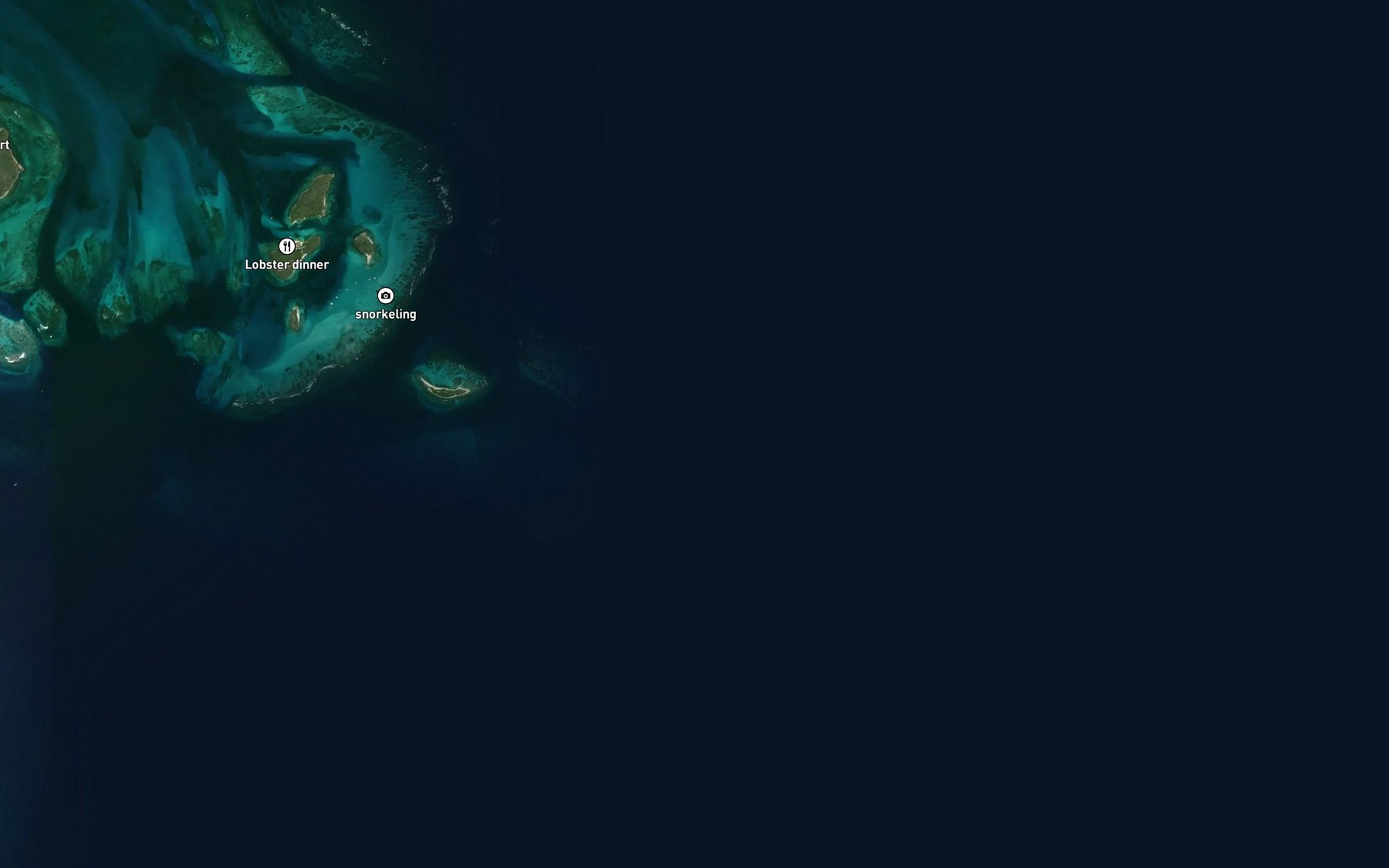 Satellite map of the Worlds End Reef