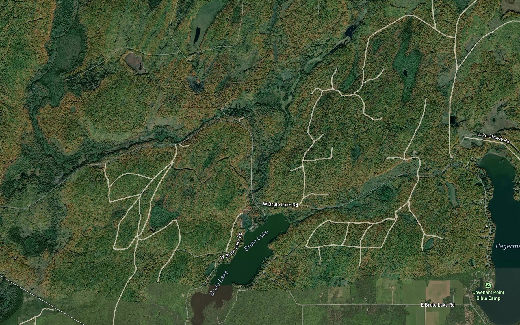 Satellite map of the Lambert Creek