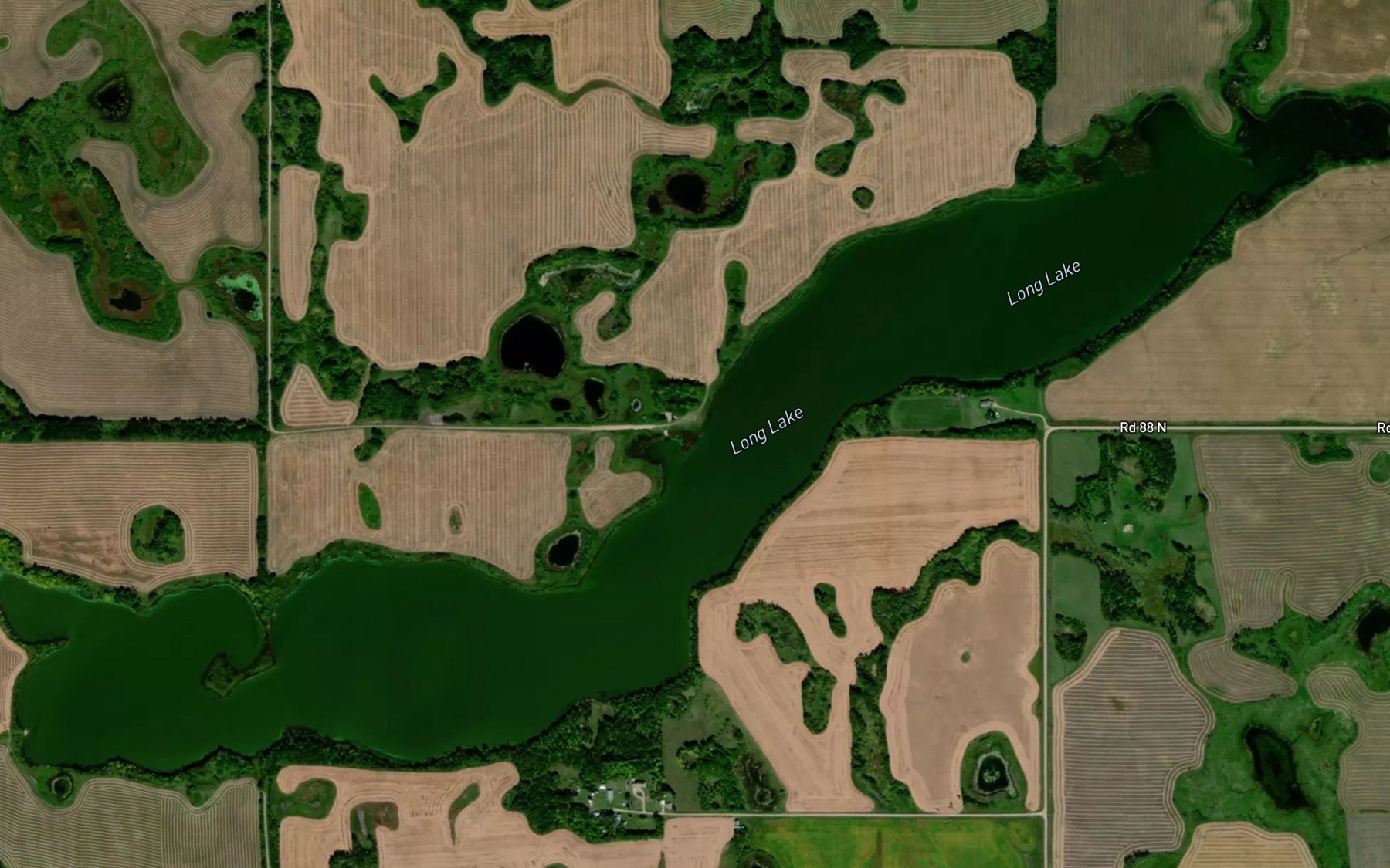 Satellite map of the Long Lake