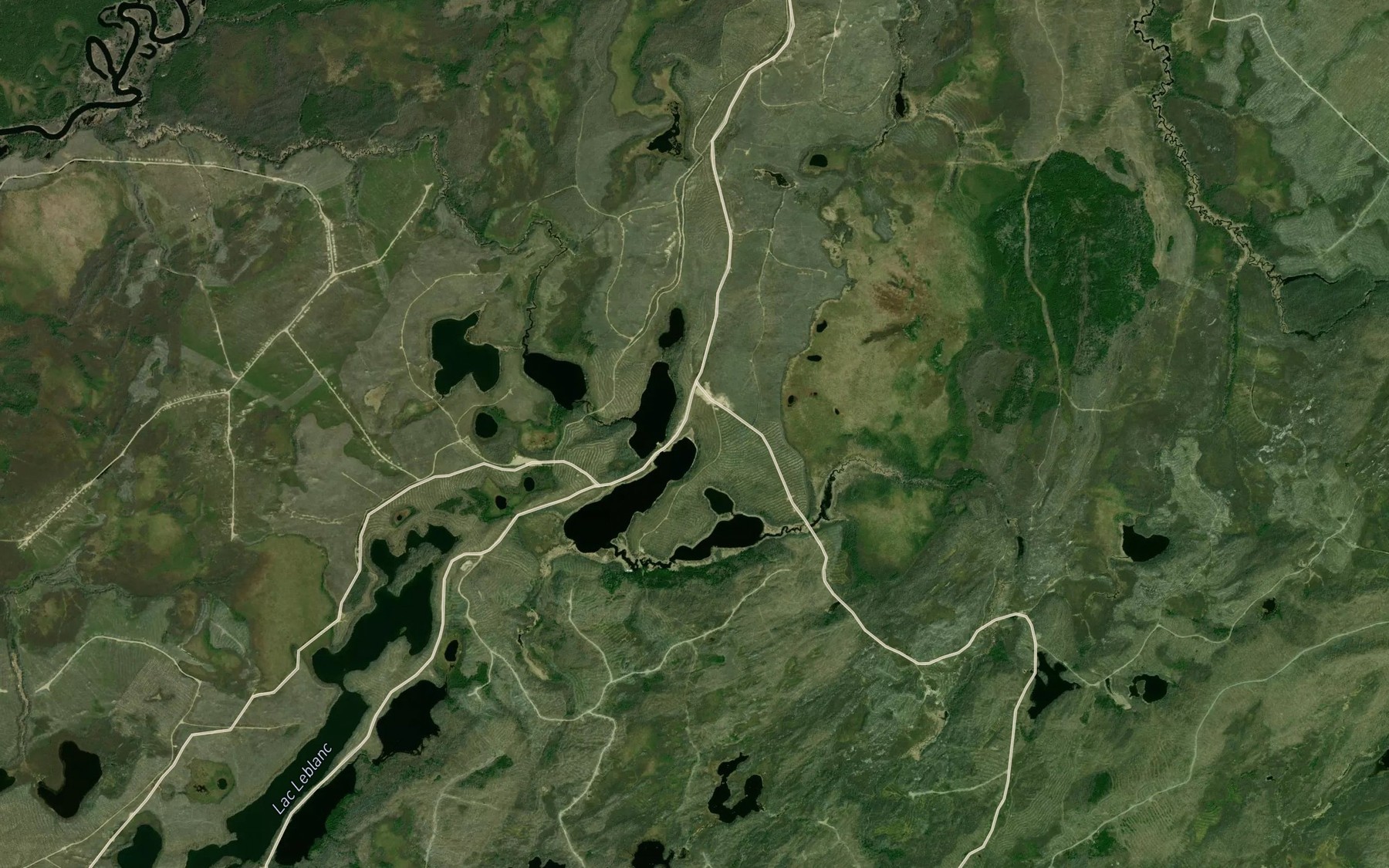 Satellite map of the Lacs Kahobekonemekak