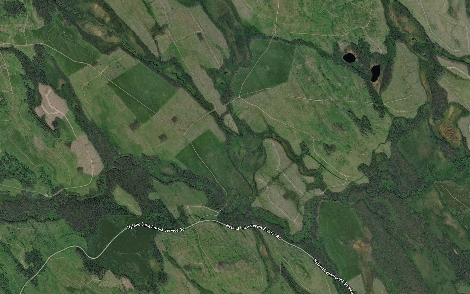 Satellite map of the Edward Creek