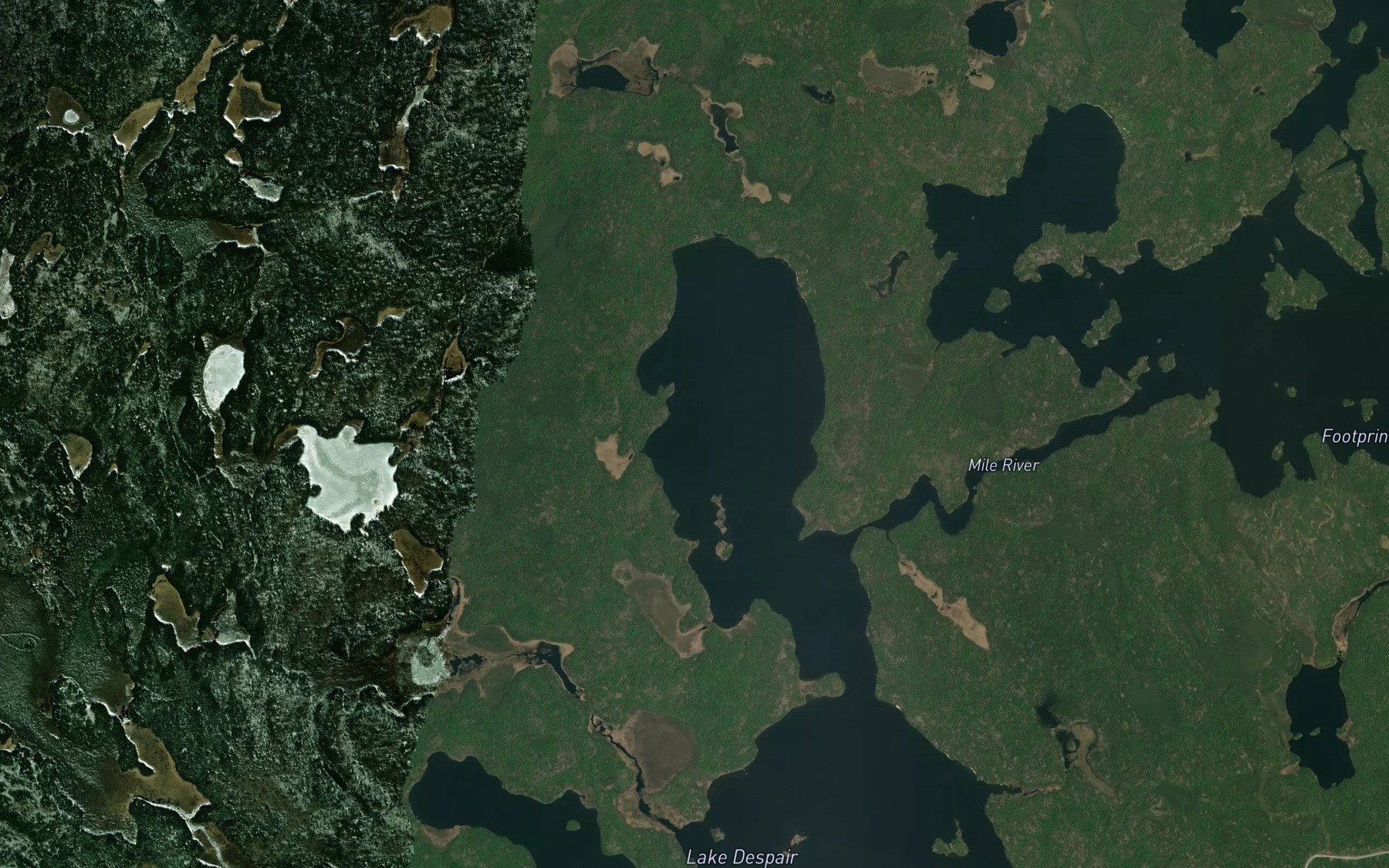 Satellite map of the Hansen's Bay