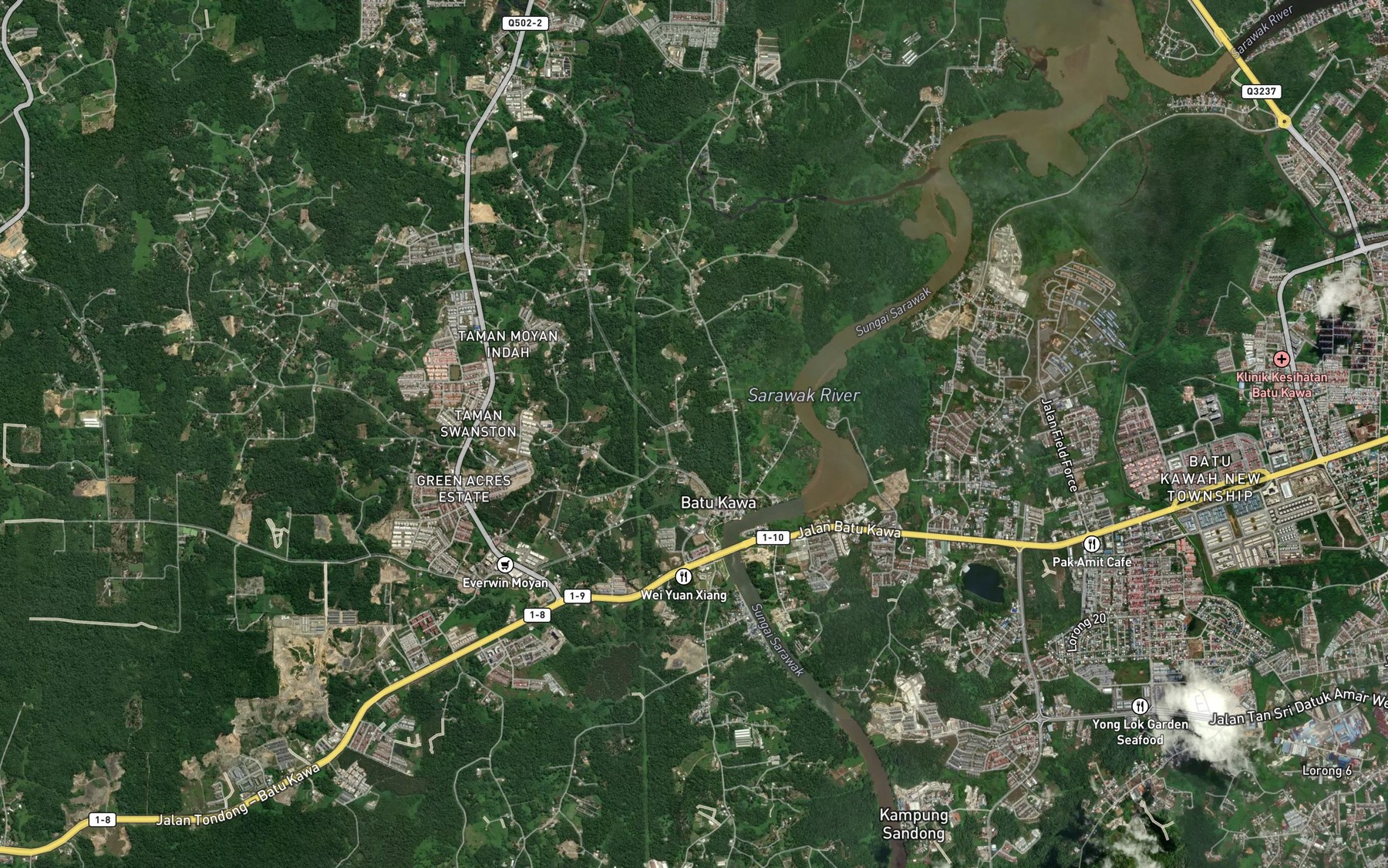 Satellite map of the Sungai Kilapak