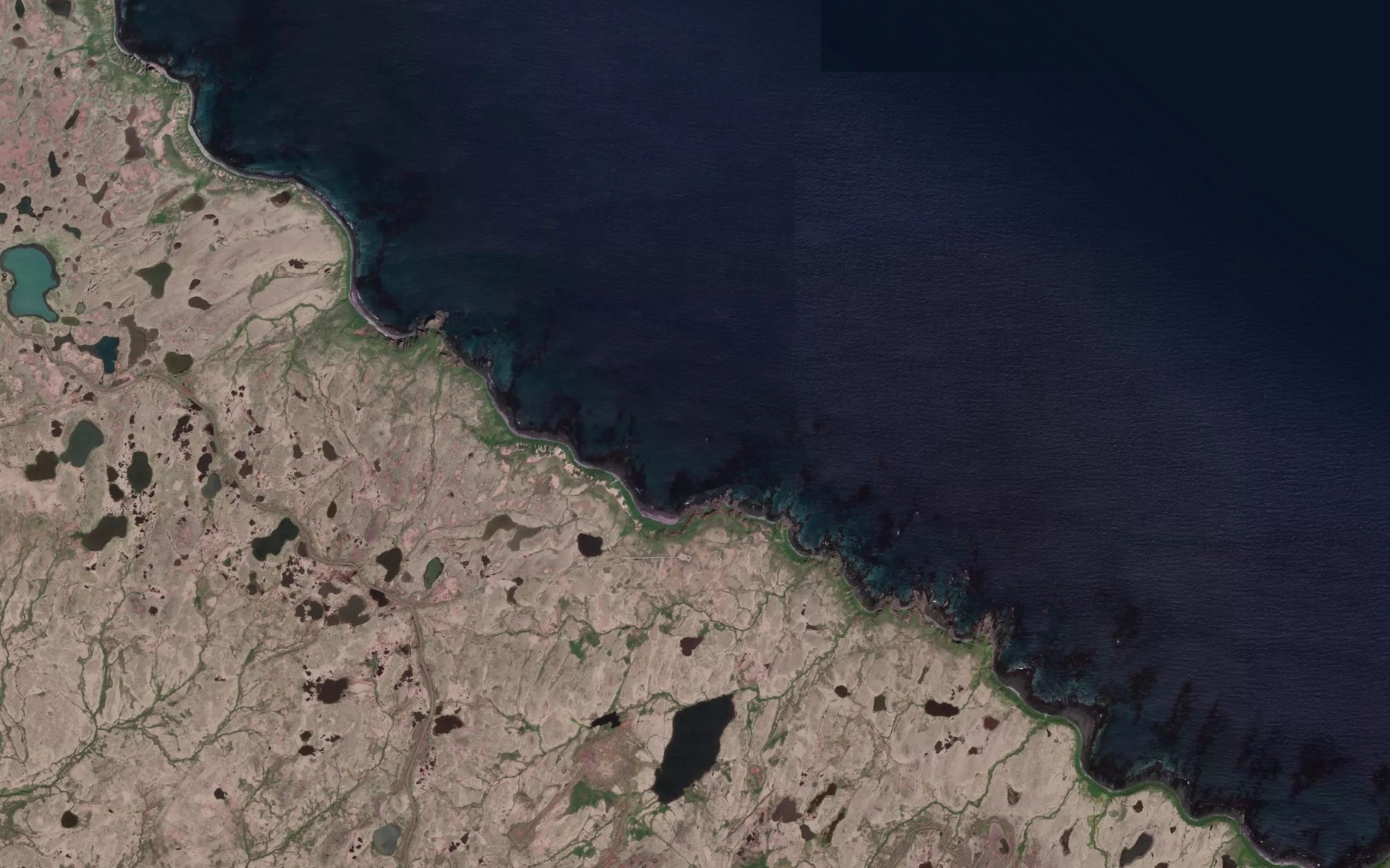 Satellite map of the Sand Beach Cove