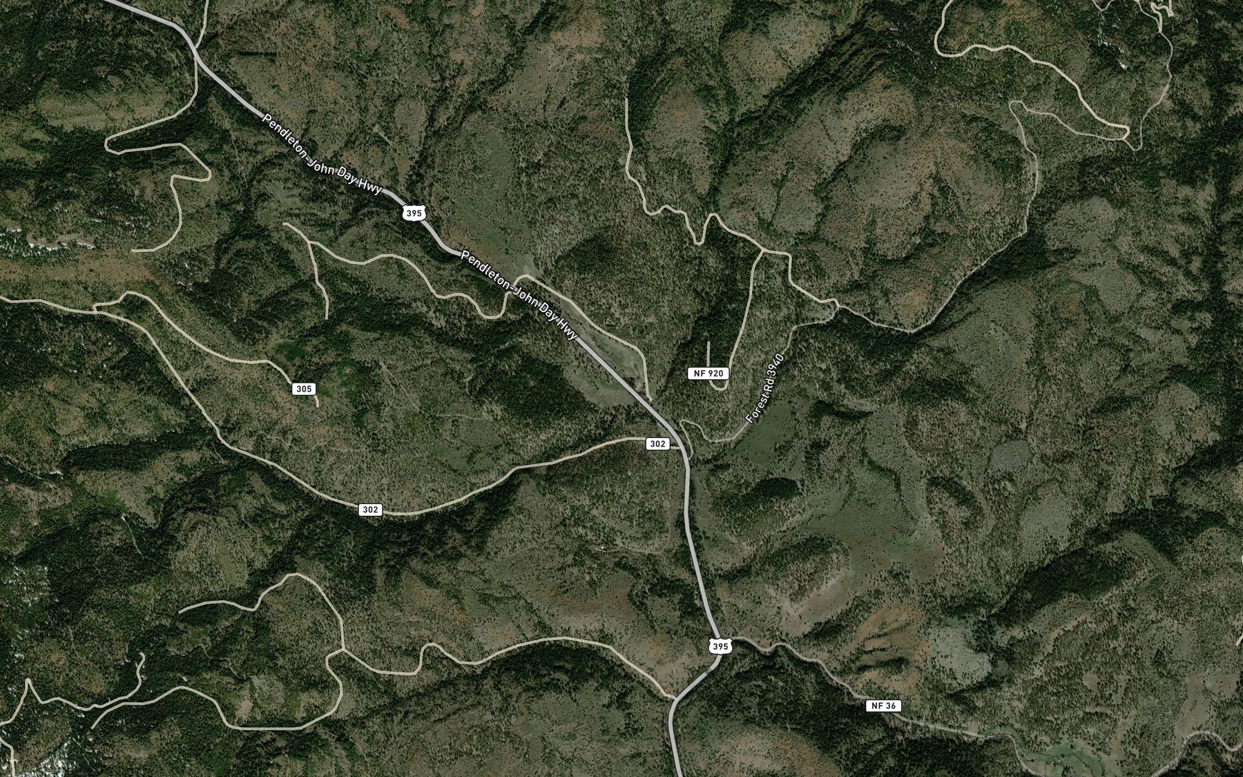 Satellite map of the Little Bear Creek