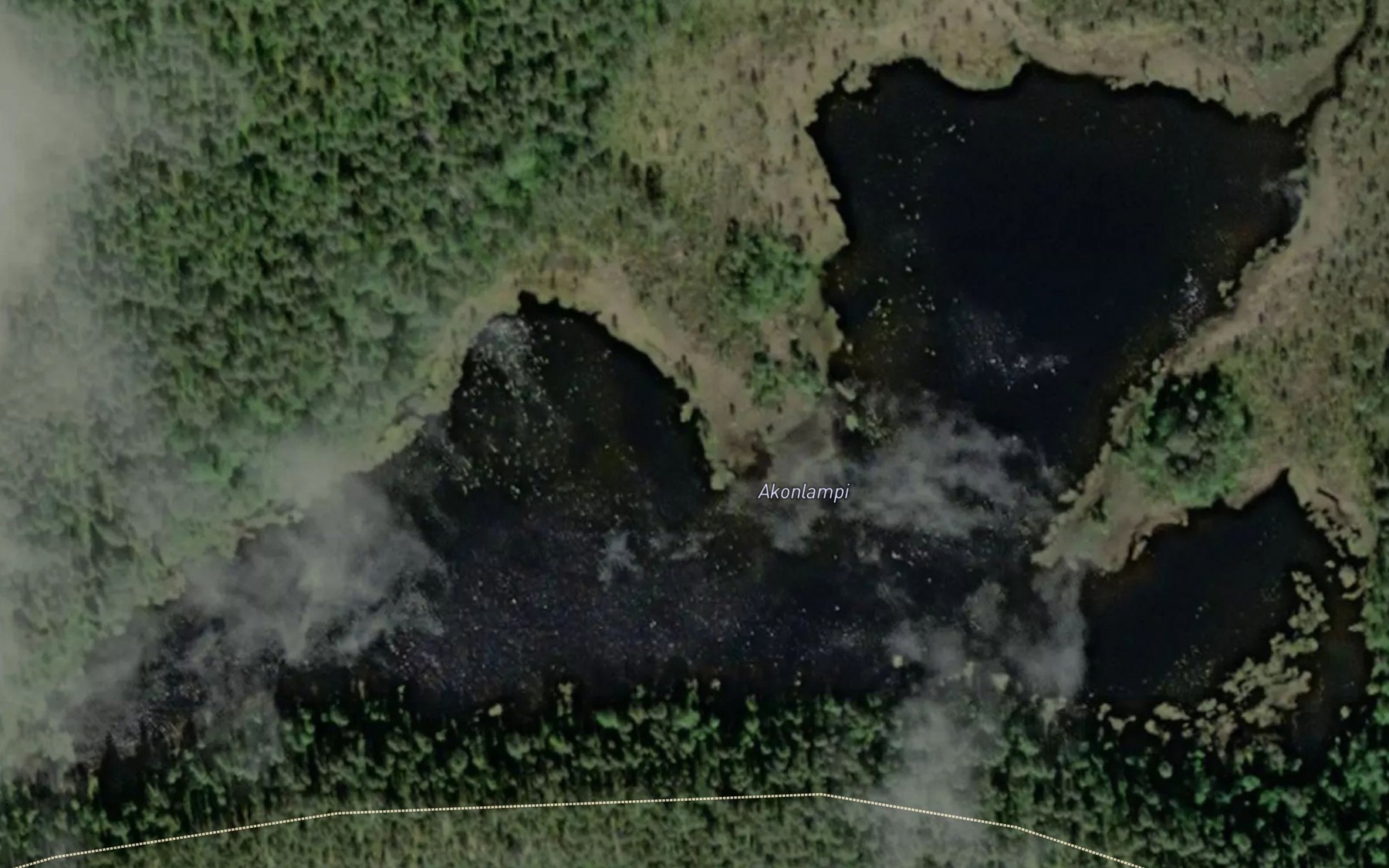 Satellite map of the Akonlampi