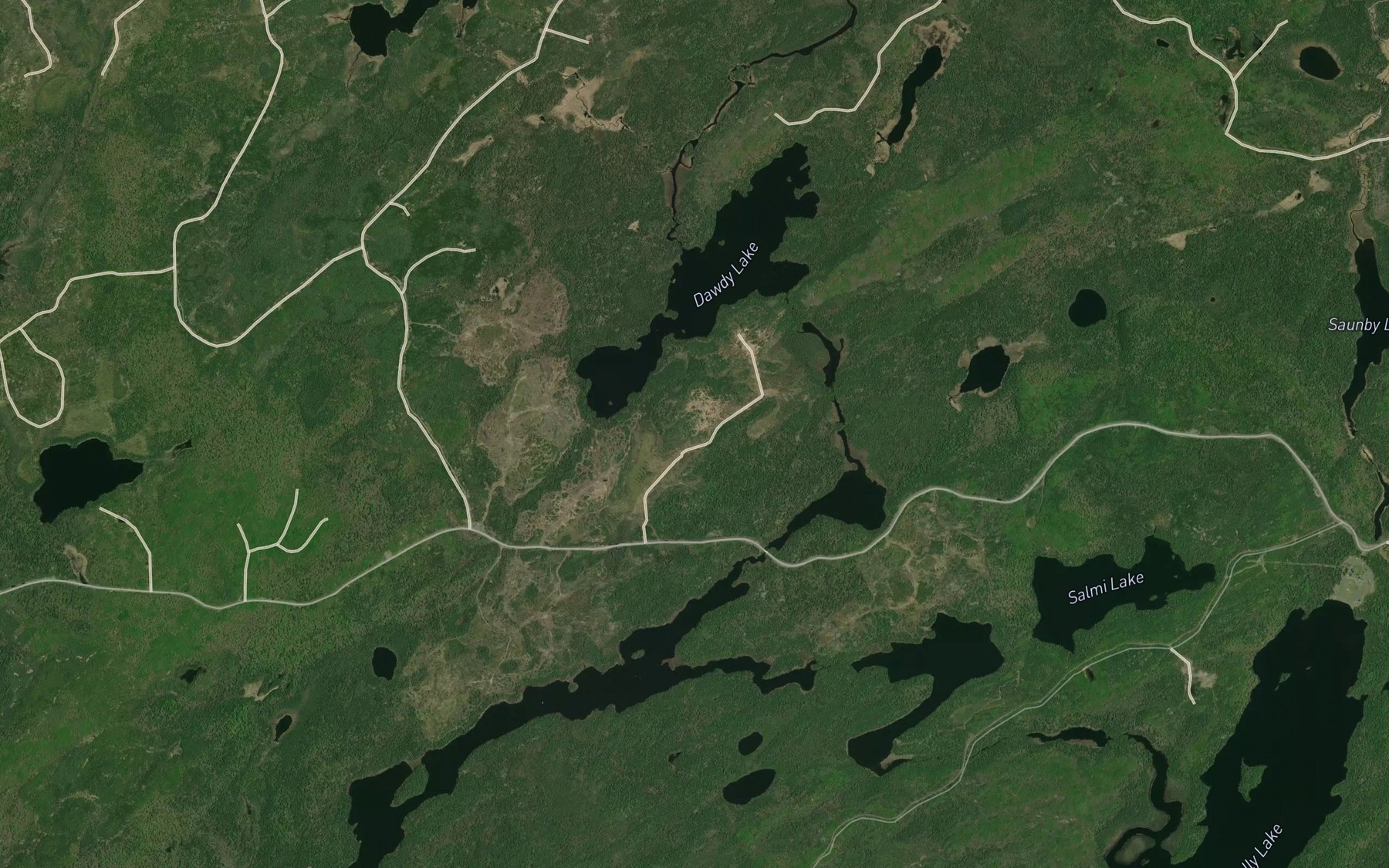 Satellite map of the Sauerbrei Creek