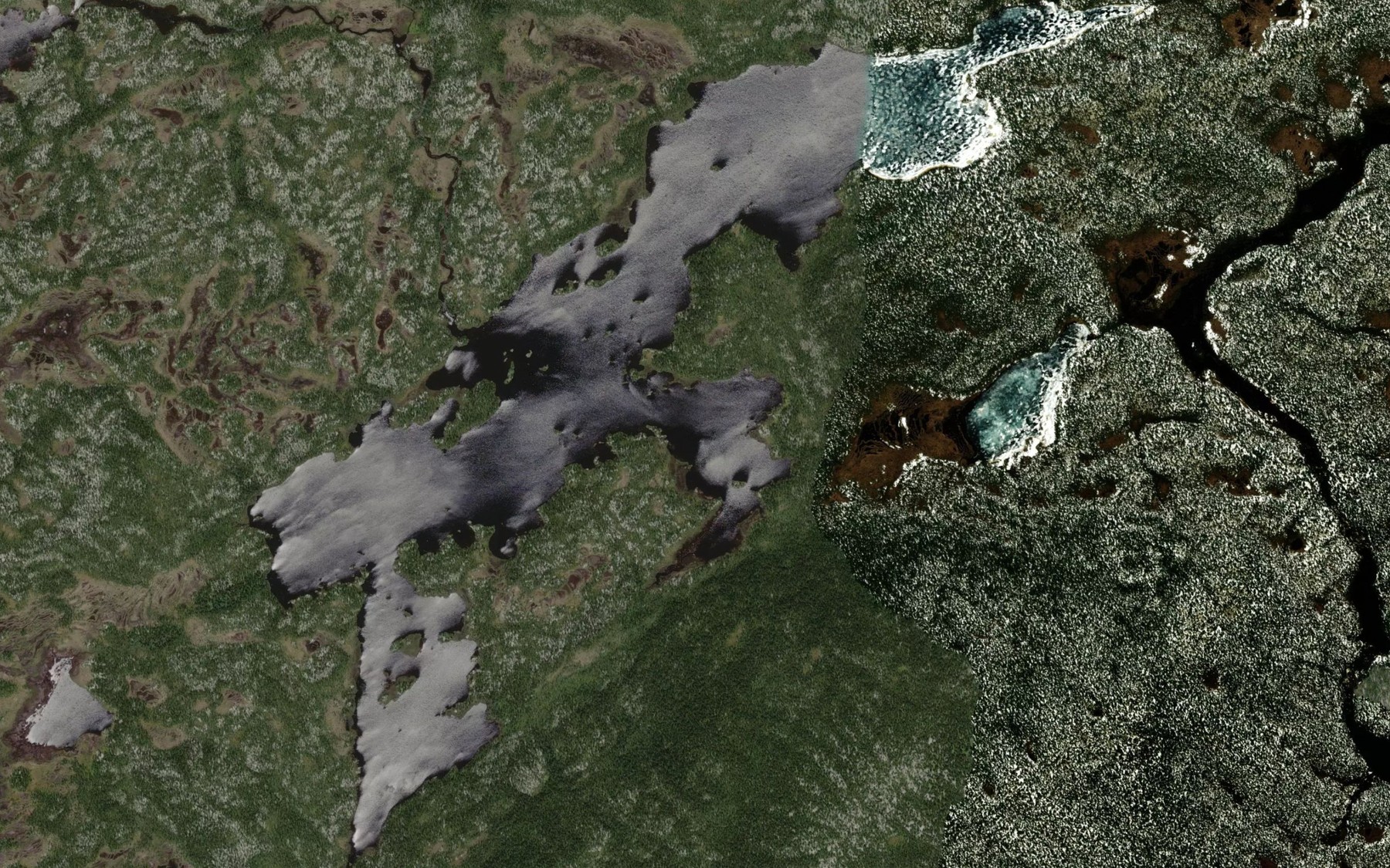 Satellite map of the Lac Avelline