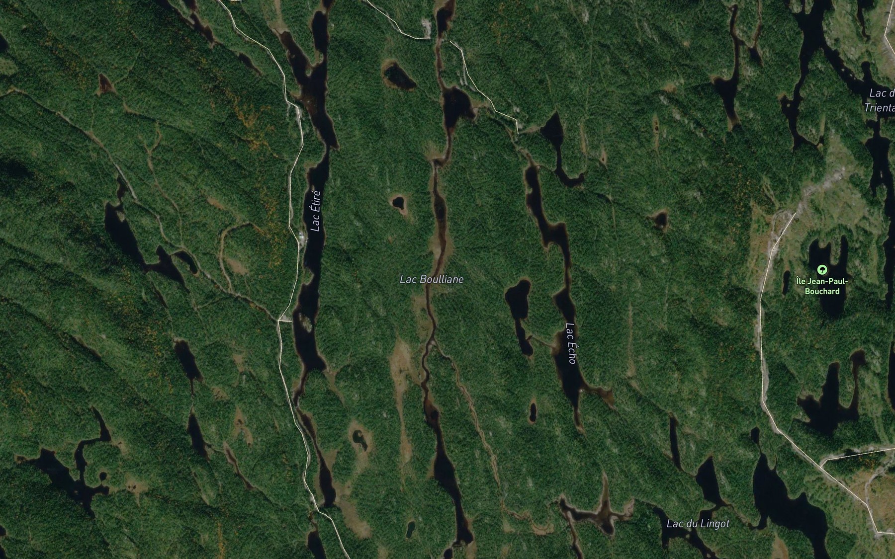Satellite map of the Lac Boulliane
