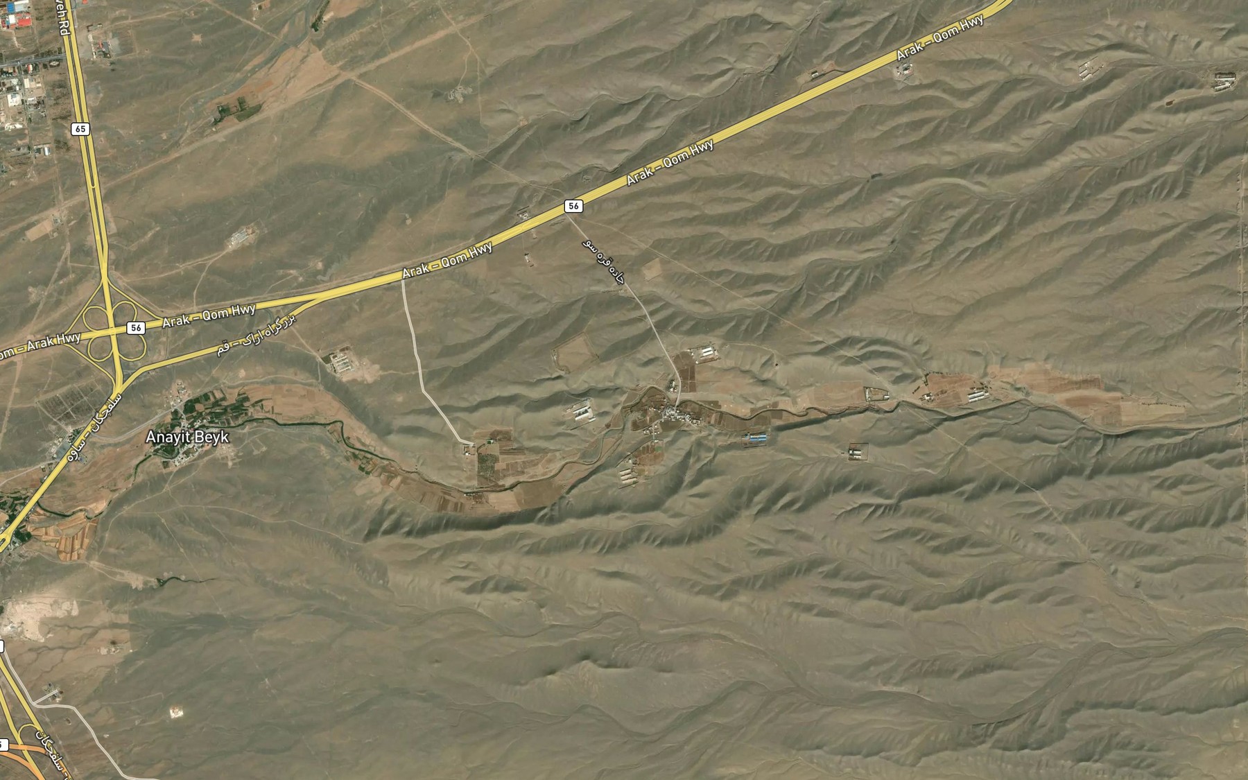 Satellite map of the Rudkhaneh-ye Zavarian