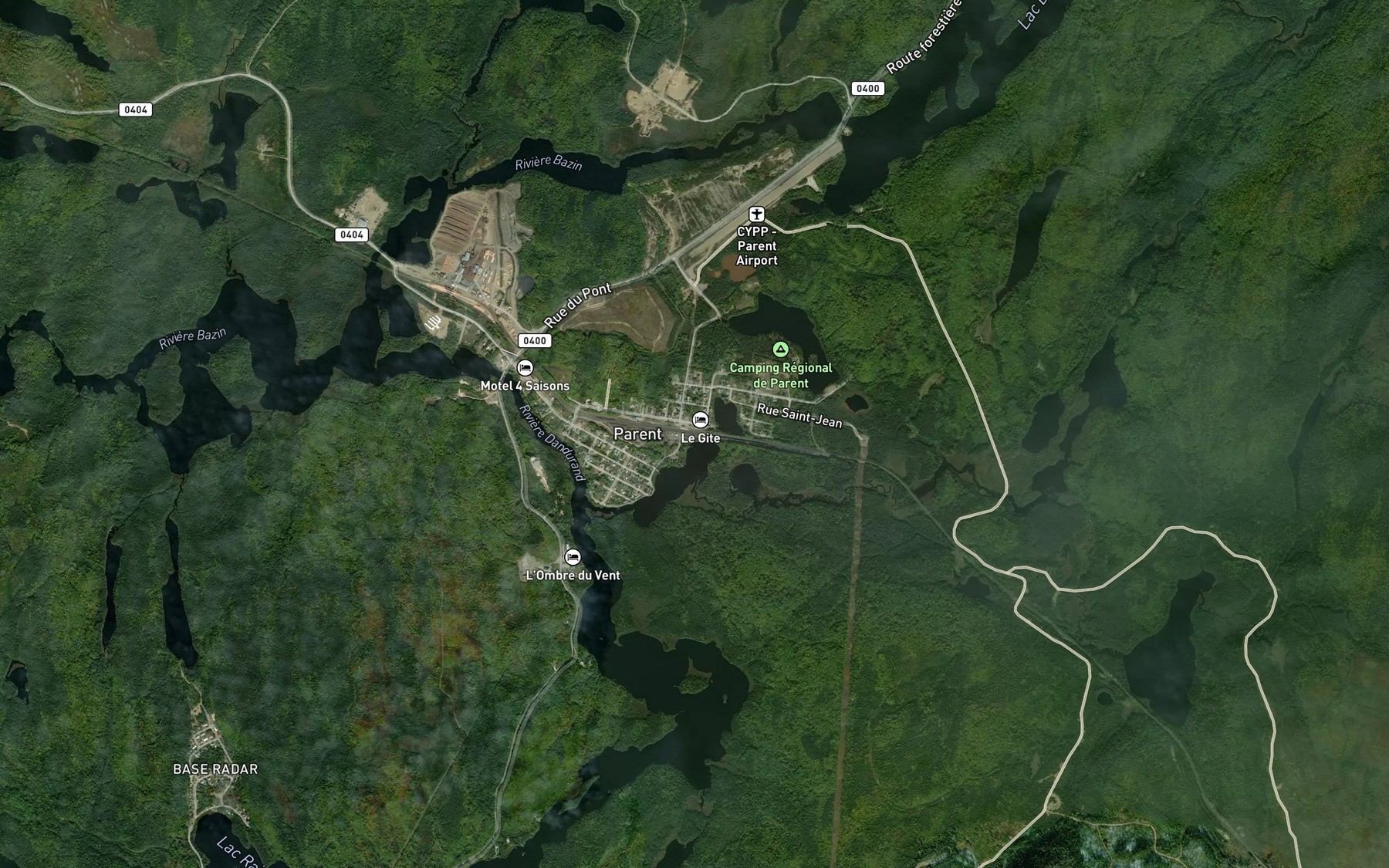 Satellite map of the Lac Grant