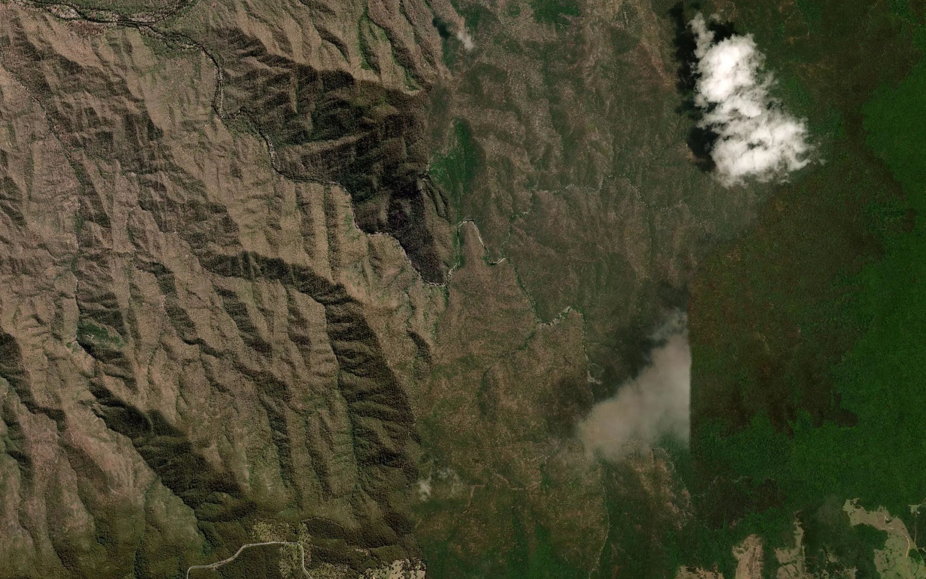 Satellite map of the Pla Creek