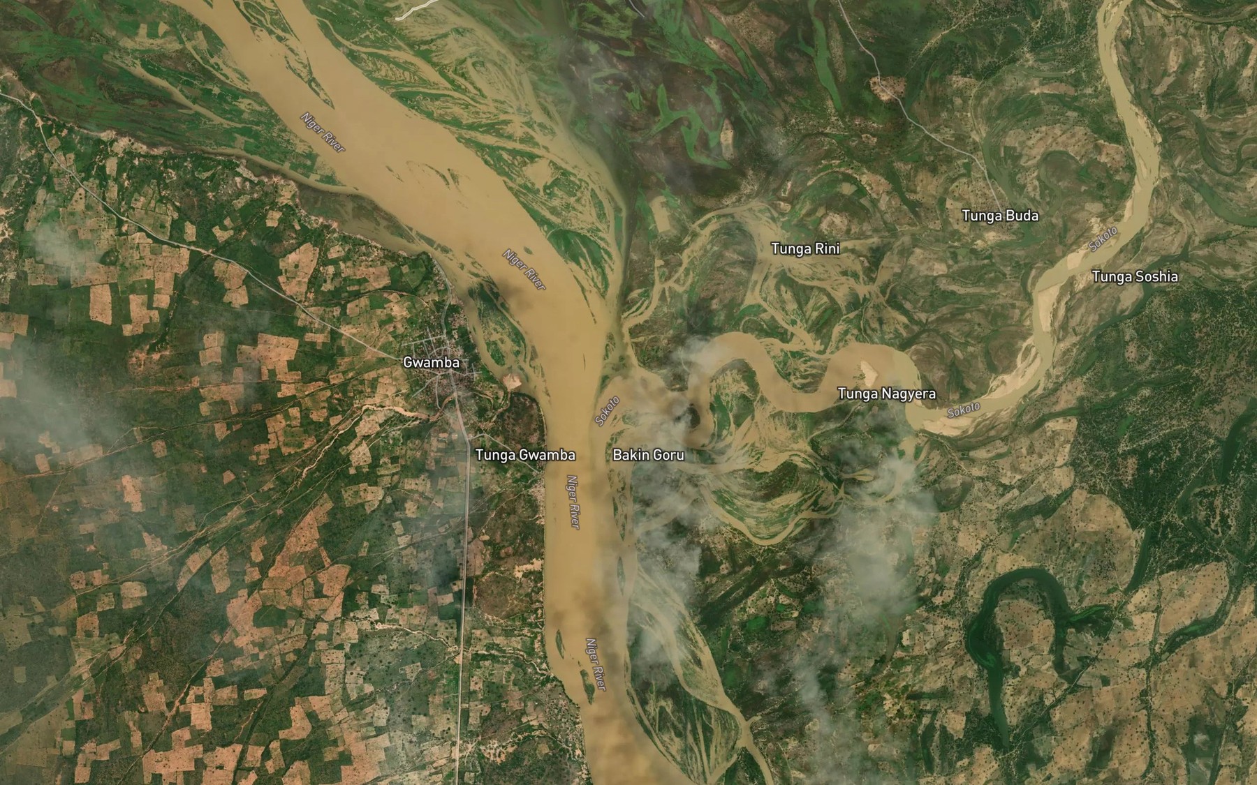 Satellite map of the River Sokoto