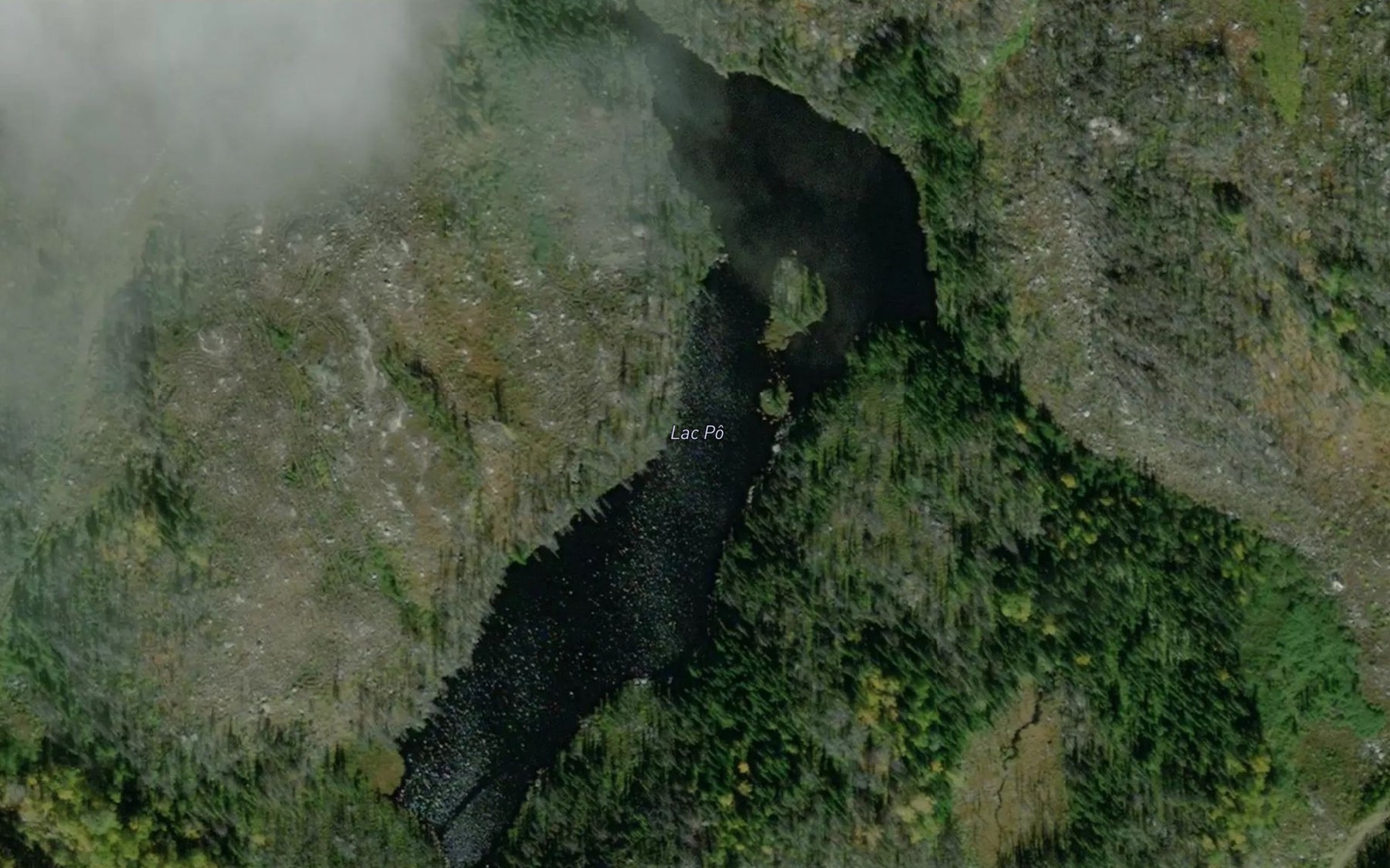 Satellite map of the Lac Po