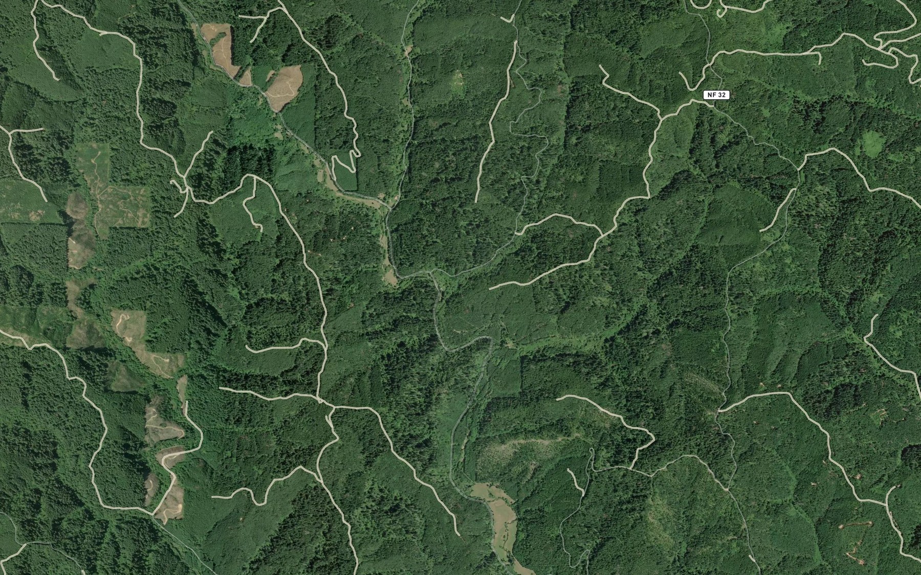 Satellite map of the Herman Creek