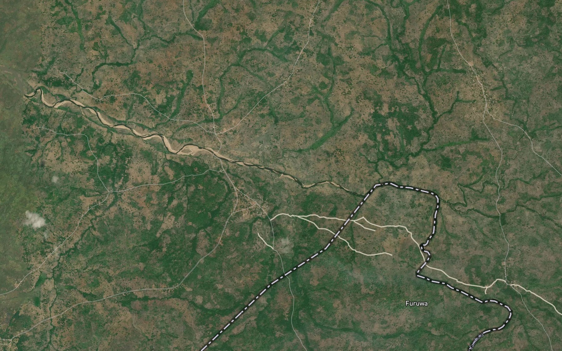 Satellite map of the River Gata