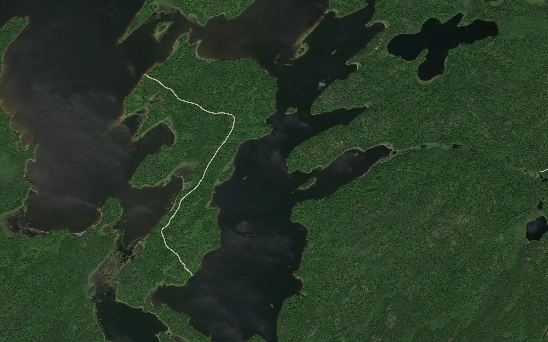 Satellite map of the Canoe Bay