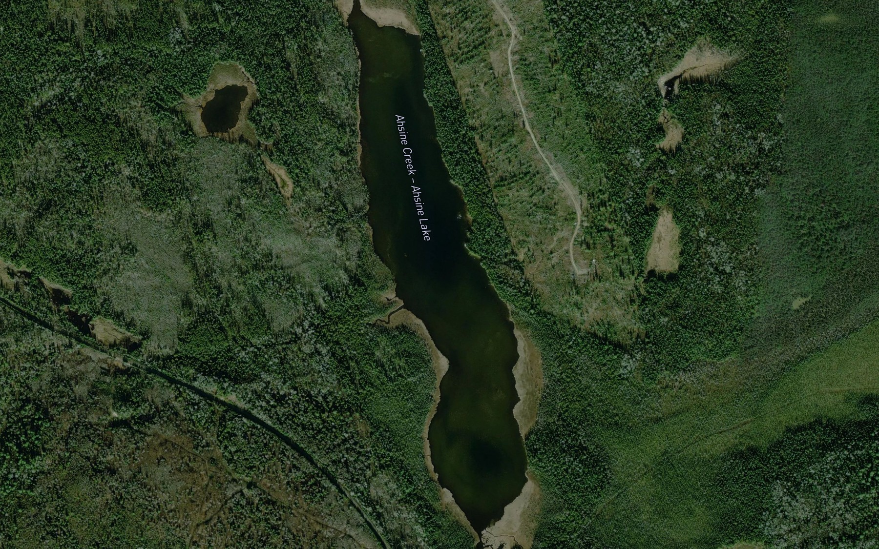 Satellite map of the Ahsine Lake
