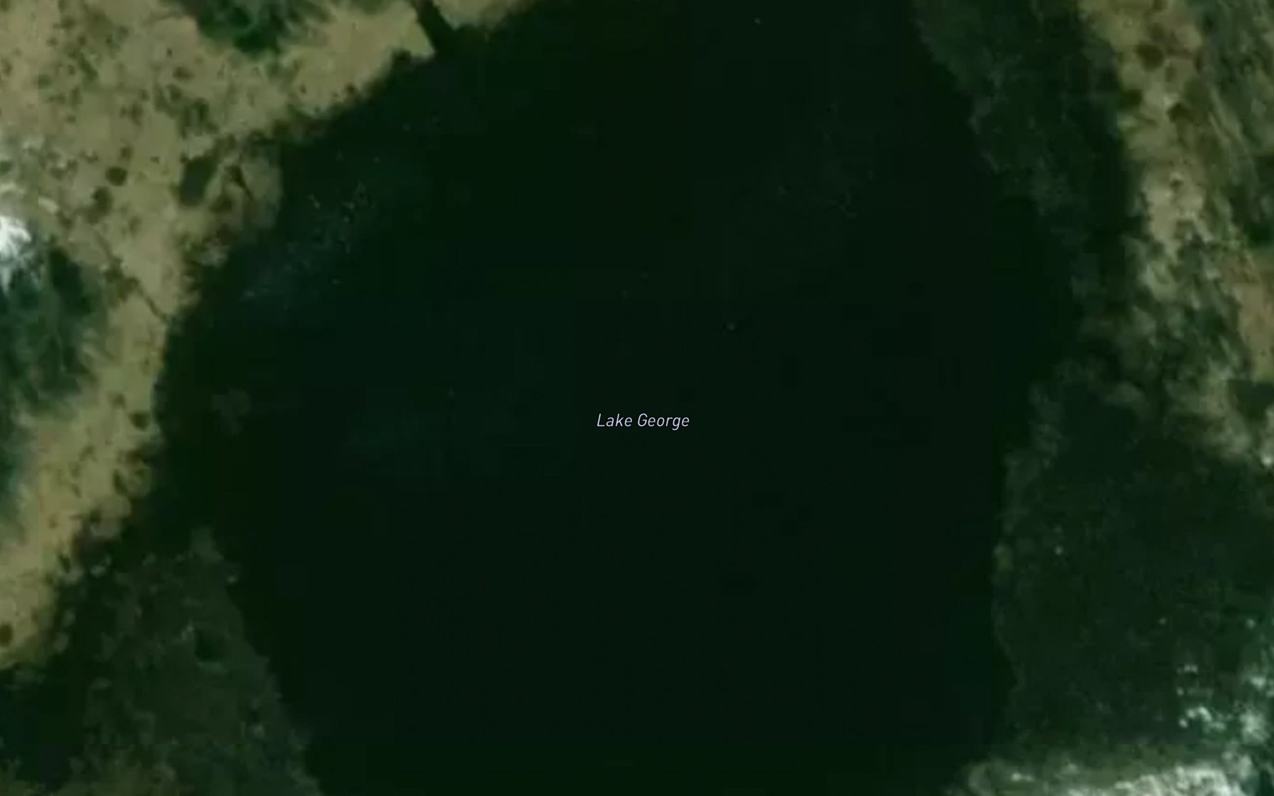 Satellite map of the Lake George