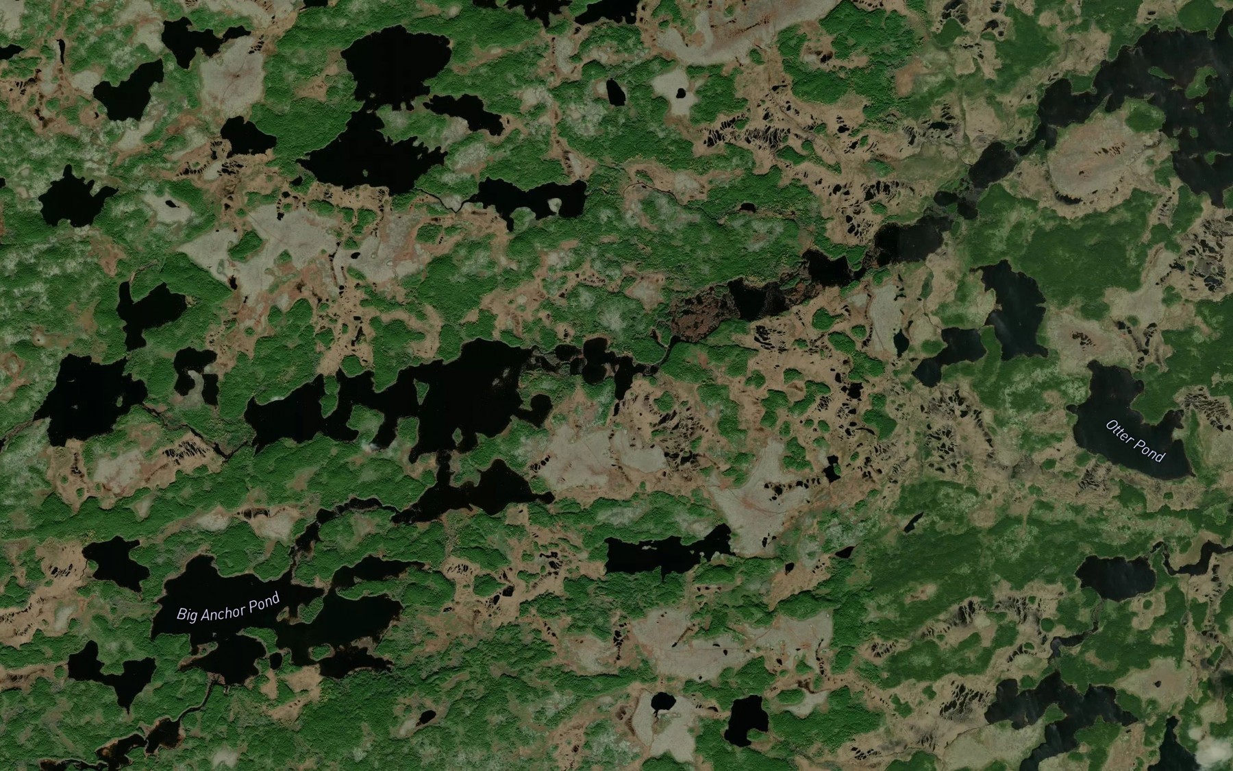 Satellite map of the Second Pond