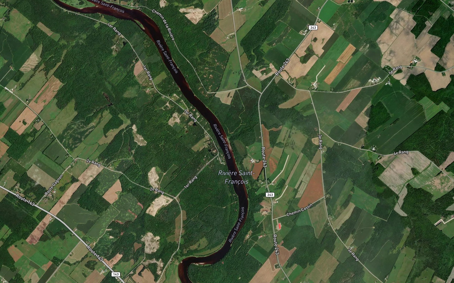 Satellite map of the Cours d'eau Marceau